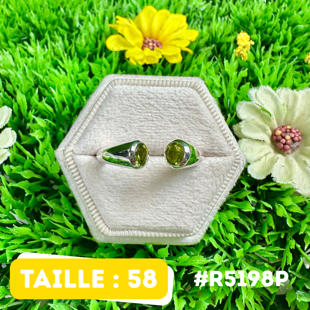 Bague Argent 925 Péridot #R5198P