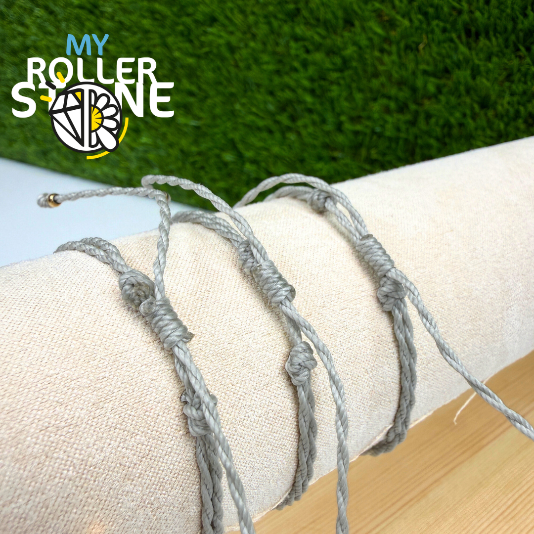 Bracelet nœud de sorcière Cordon Ciré Acier inoxydable