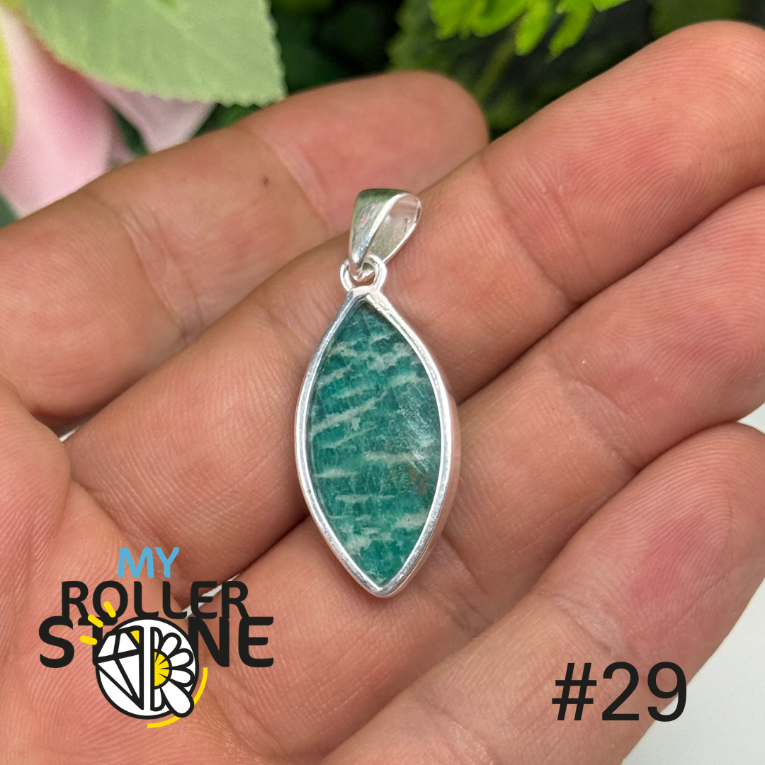 Pendentif argent amazonite #ZP29