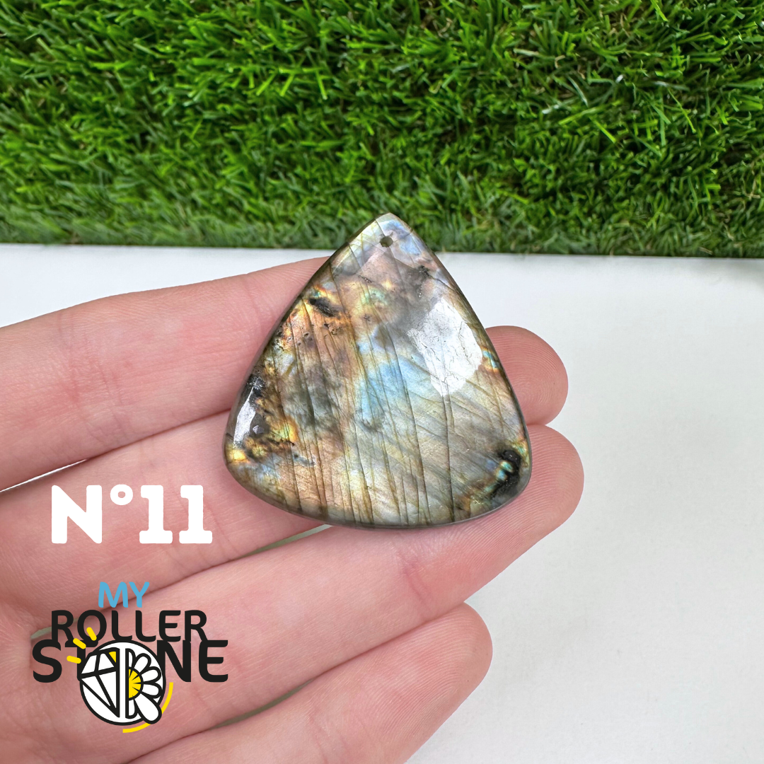 Pendentif Percé Labradorite Multi Fire 5A
