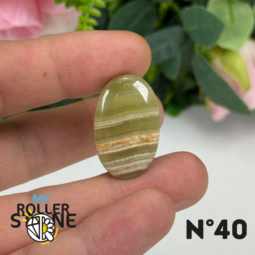 Pendentif Calcite Verte 5A Percé