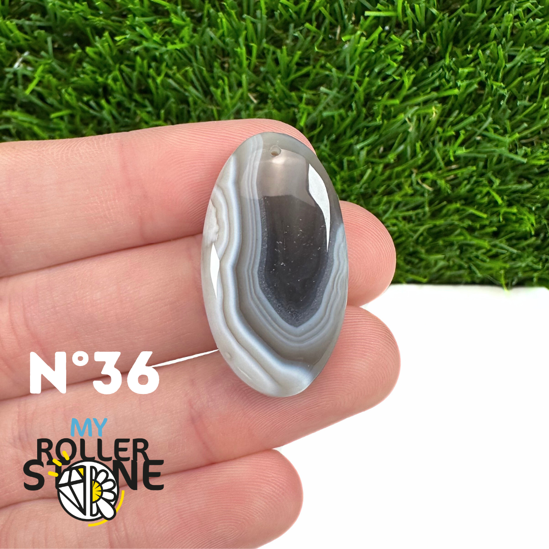 Pendentif Agate du Botswana 5A percé