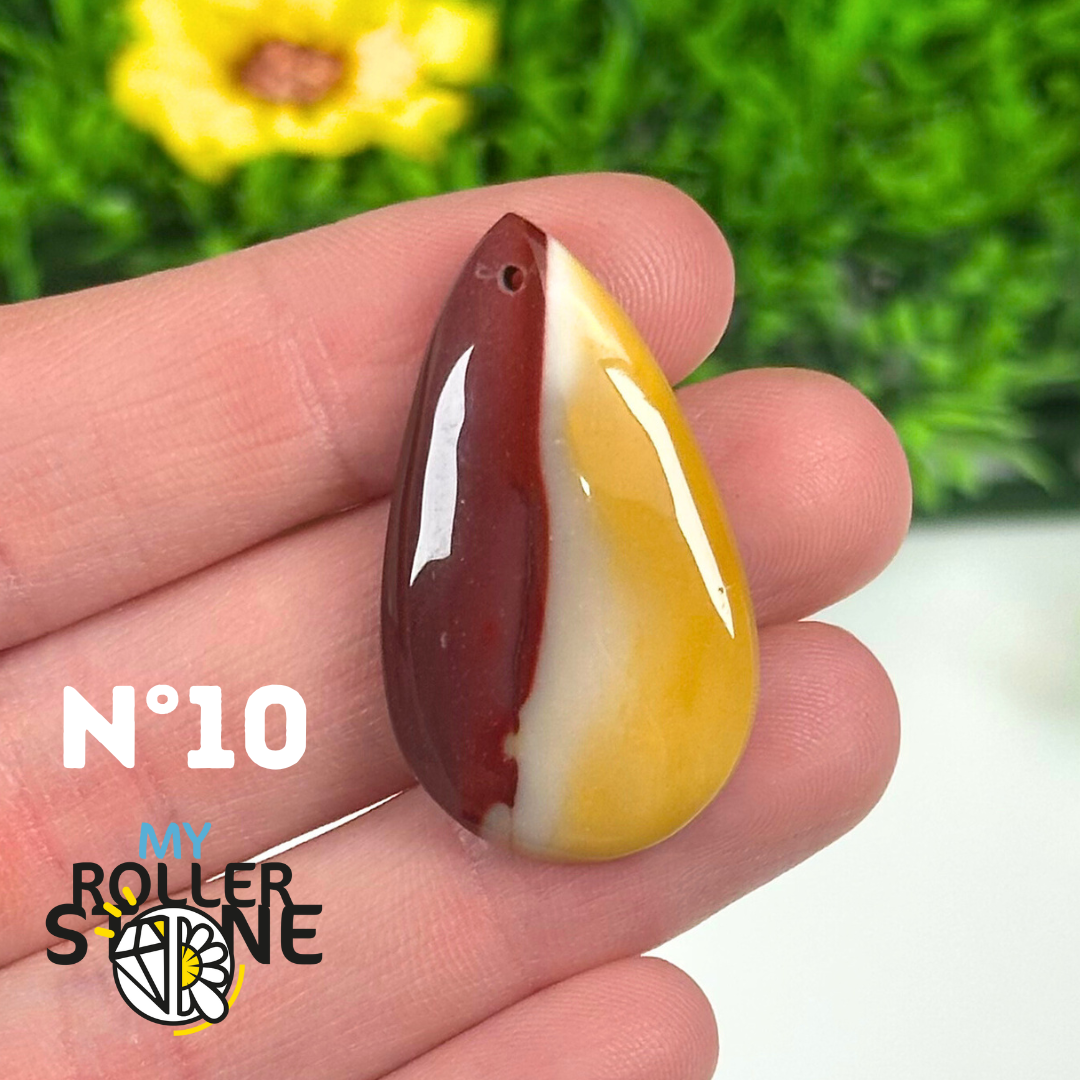 Pendentif Jaspe Mokaite percé 5A