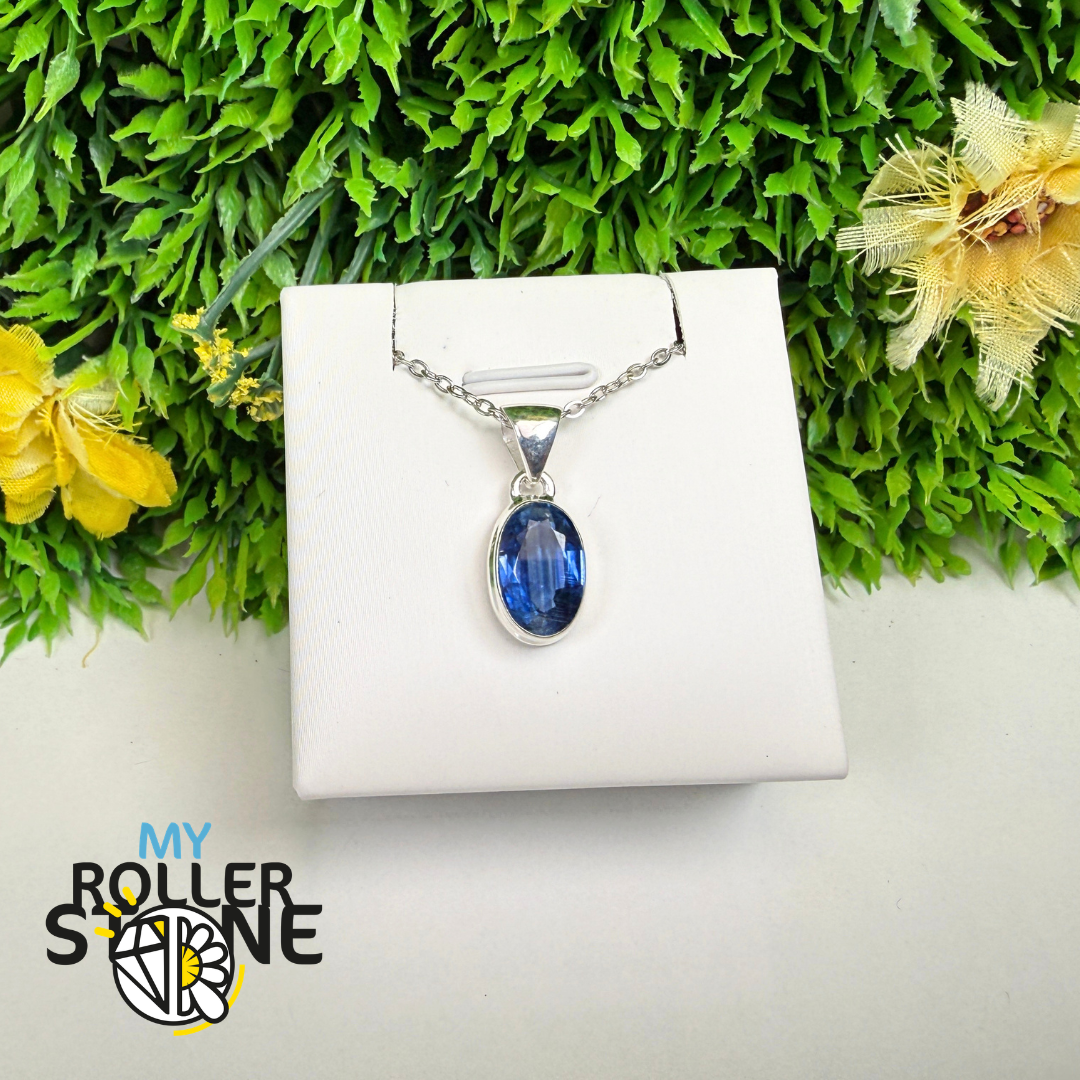 Pendentif Cyanite Facettée Argent 925 – KYFP675