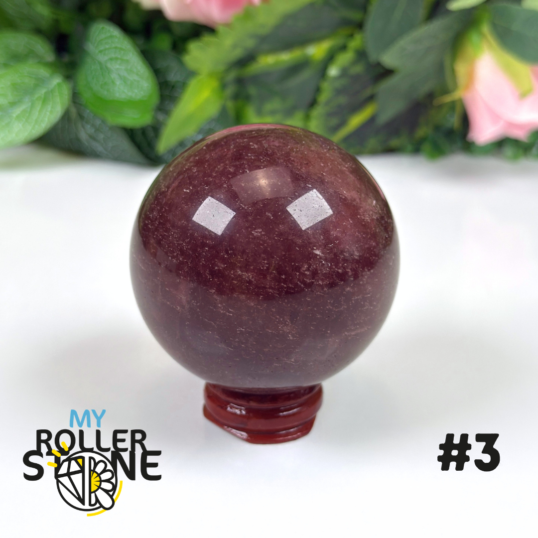 Sphère en Quartz fraise