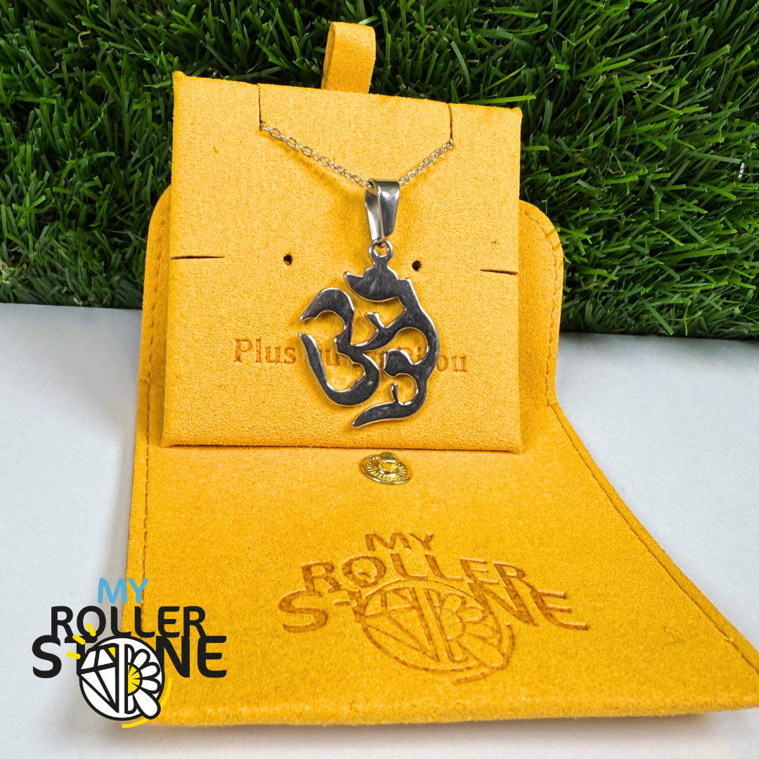 Pendentif Om/Aum Acier Inoxydable argenté