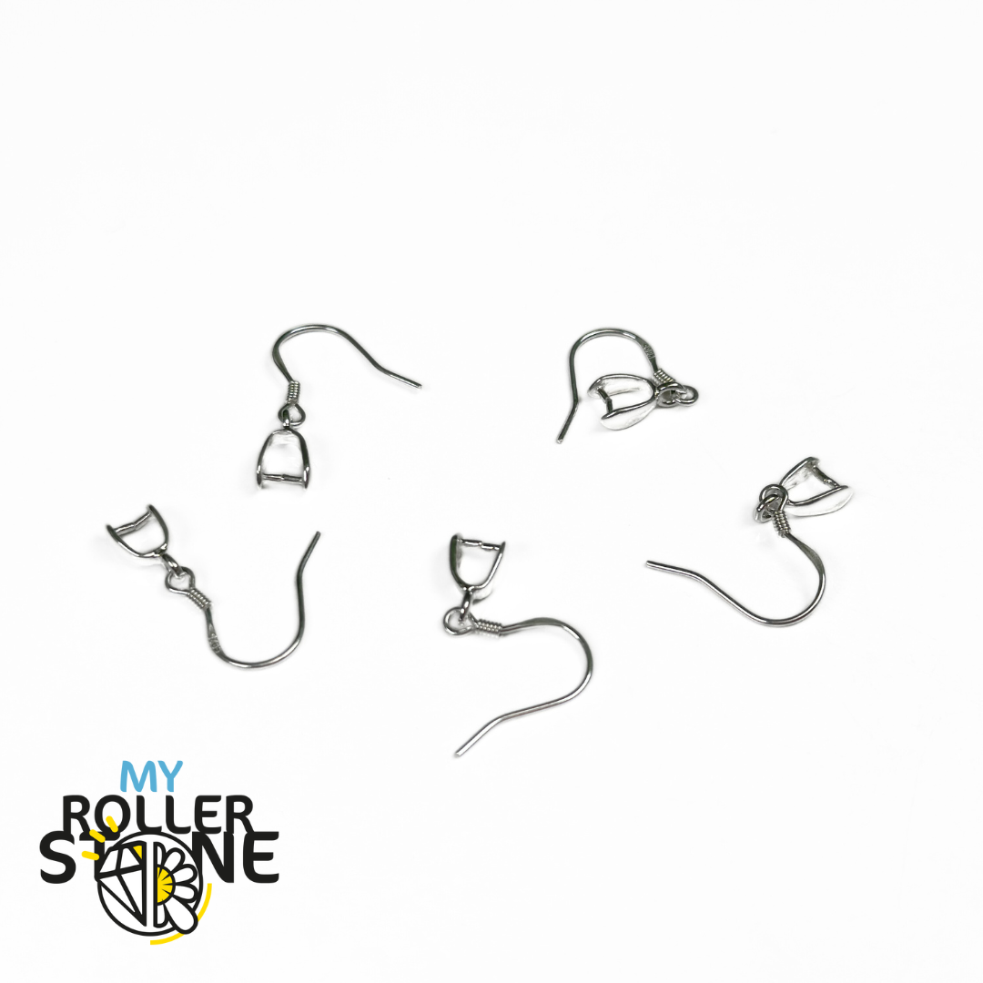 Crochets de Boucles d’Oreilles avec Bélières en Argent Sterling 925
