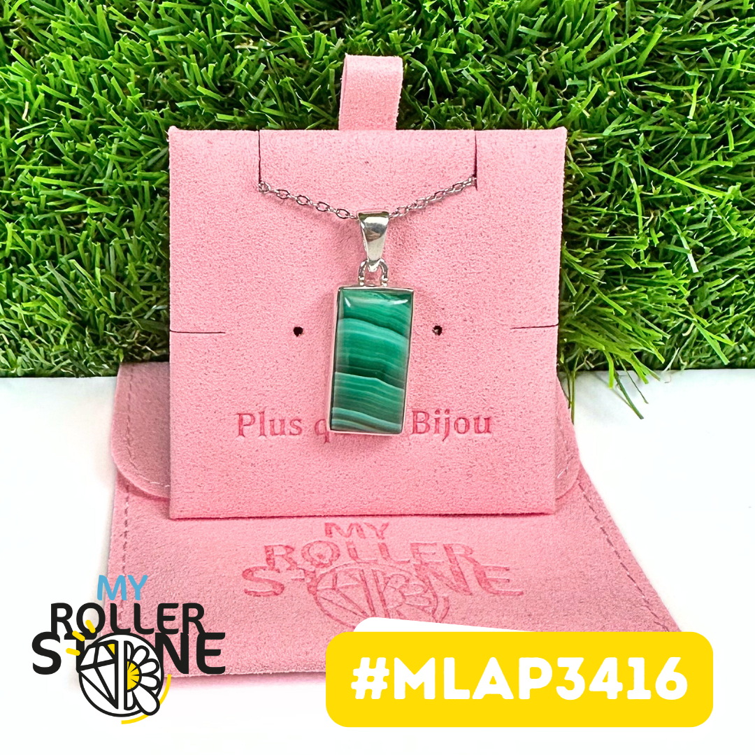 Pendentif Malachite Argent 925 #MLAP3416