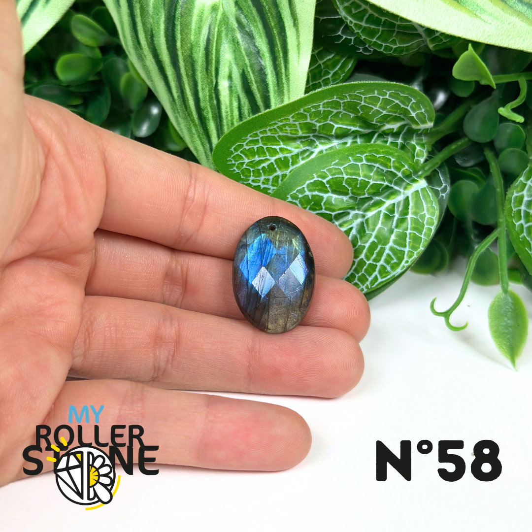 Pendentifs Labradorite Blue Fire Facettée 5A