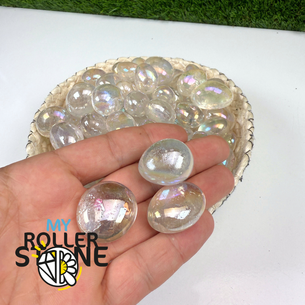 Pierres roulées Cristal de Roche Aura