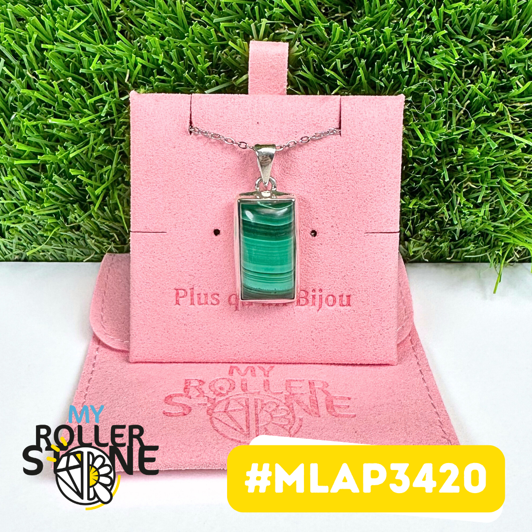Pendentif Malachite Argent 925 #MLAP3420
