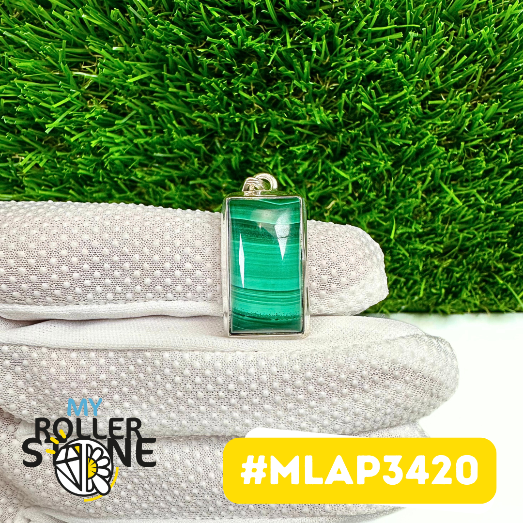 Pendentif Malachite Argent 925 #MLAP3420