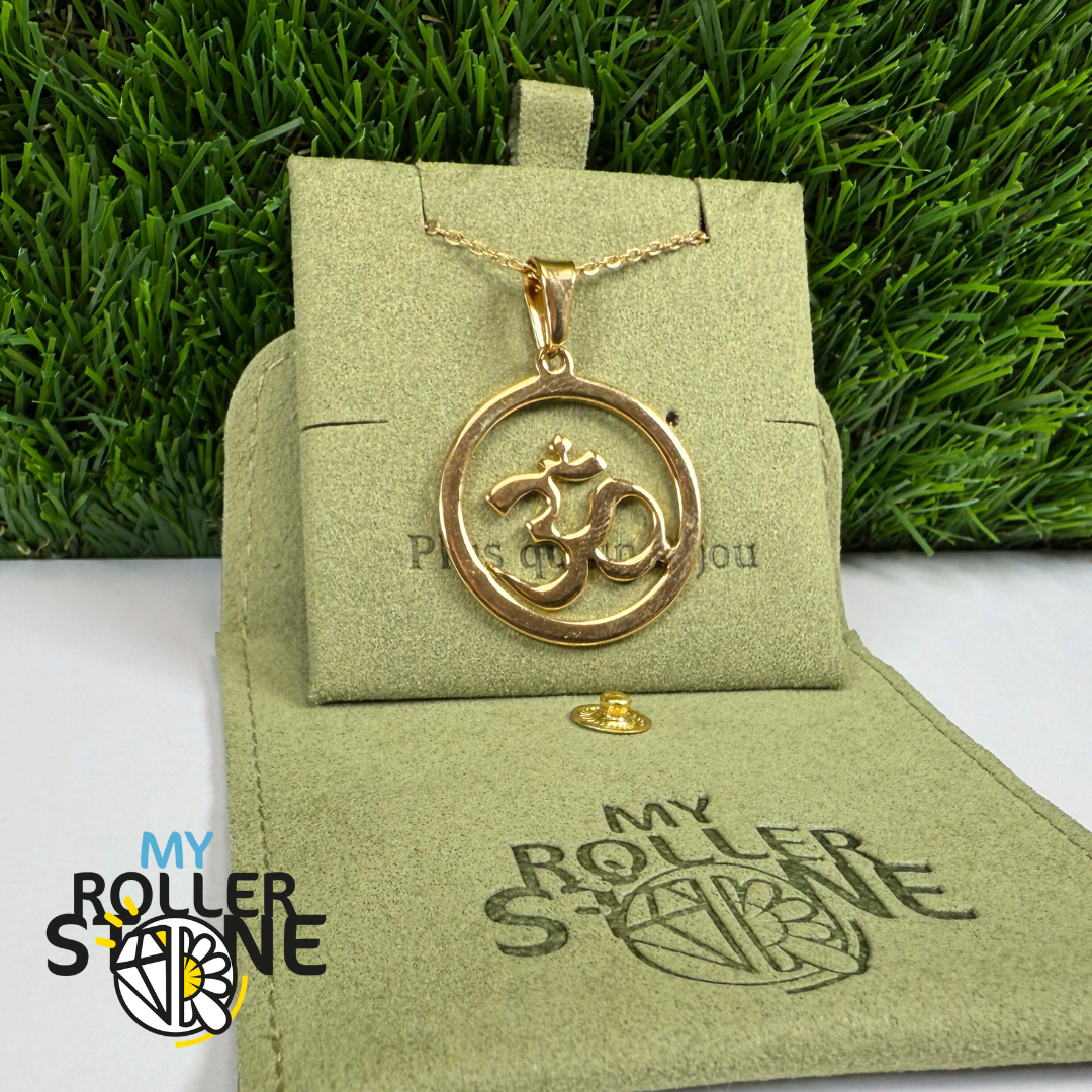 Pendentif Om Acier Inoxydable Doré