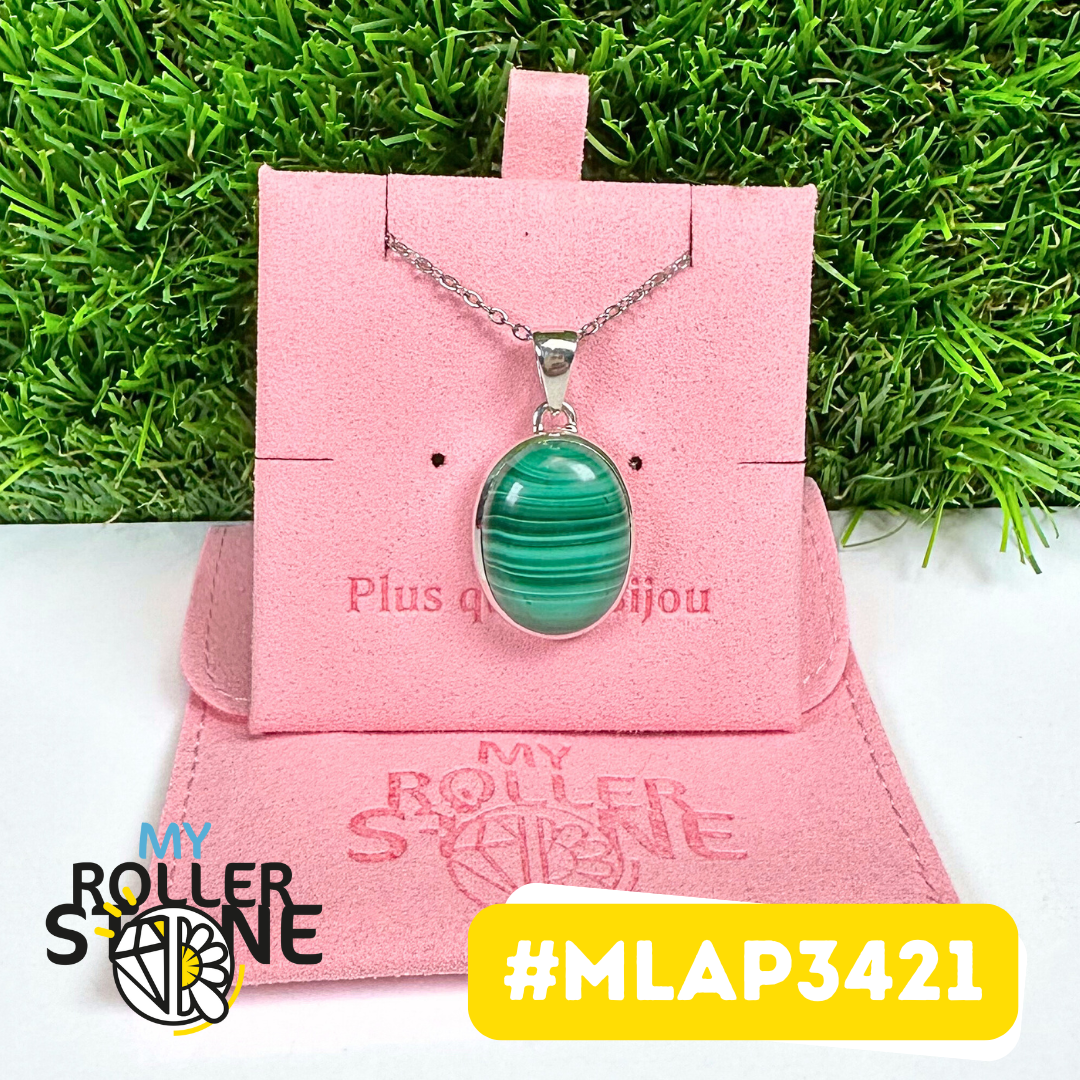 Pendentif Malachite Argent 925 #MLAP3421