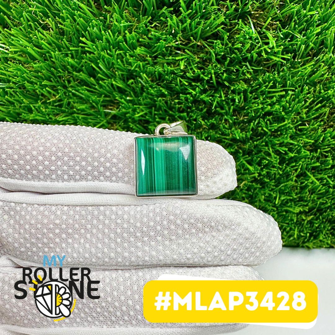 Pendentif Malachite Argent 925 #MLAP3428