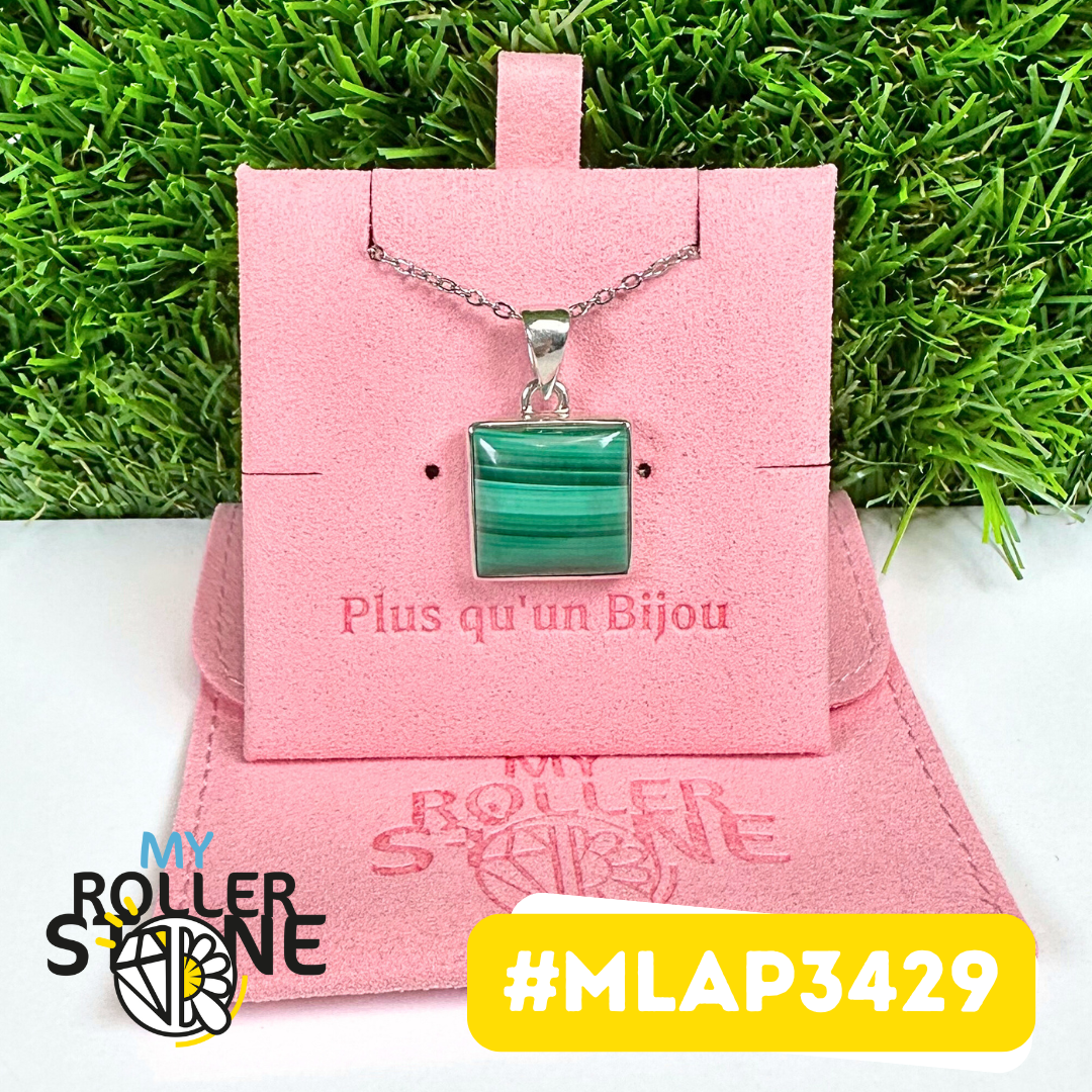 Pendentif Malachite Argent 925 #MLAP3429