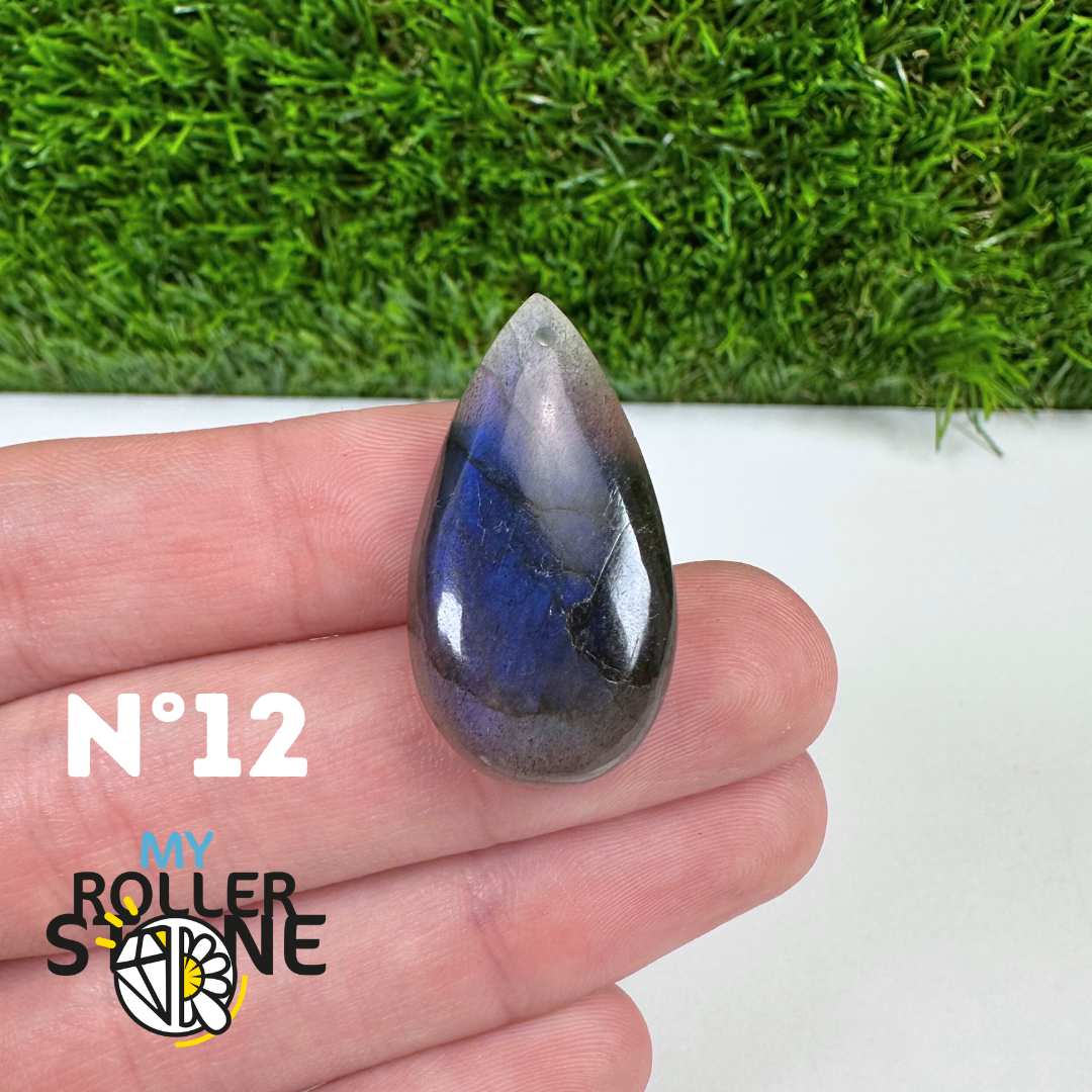 Pendentif Labradorite blue fire percé 5A