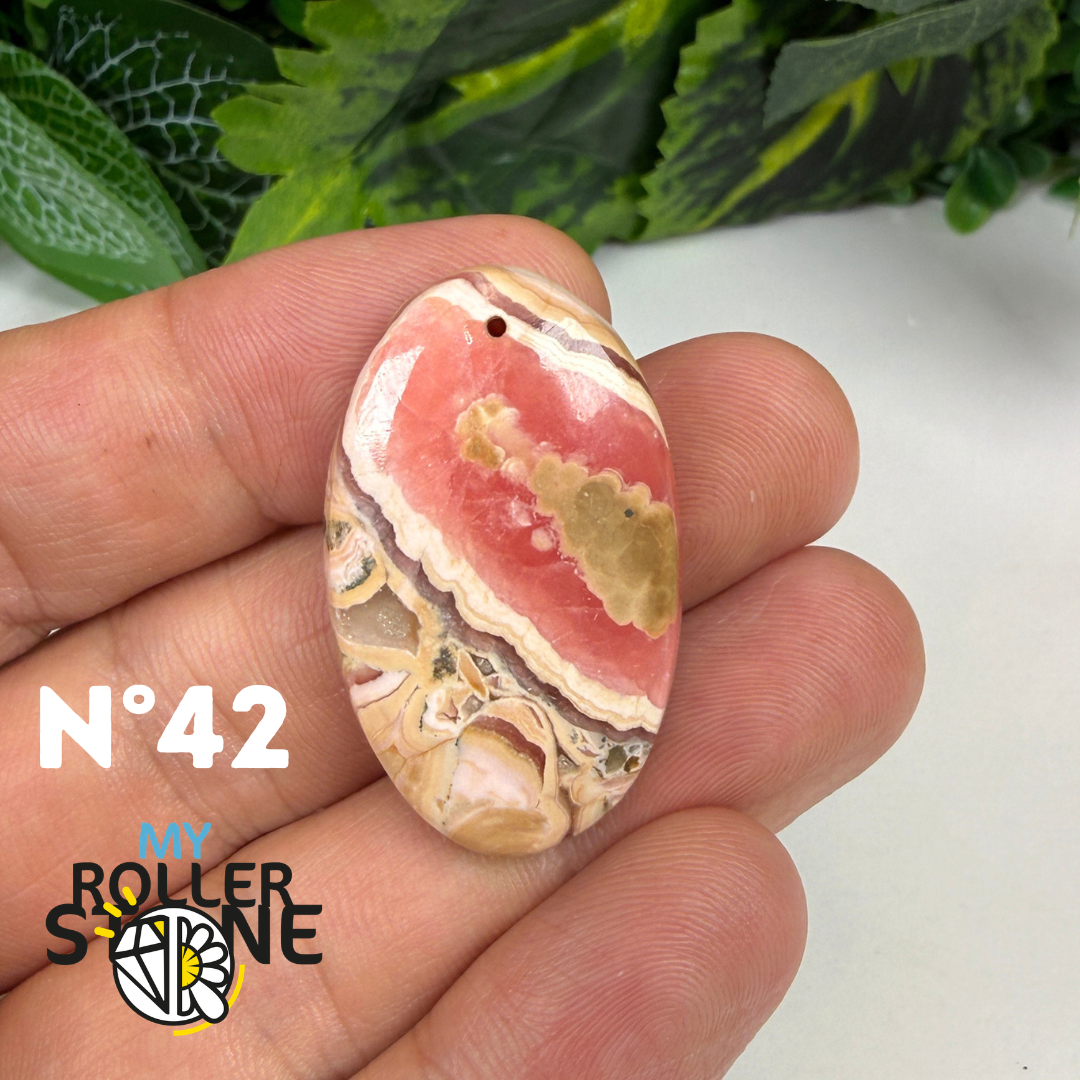 Pendentif Percé Rhodochrosite