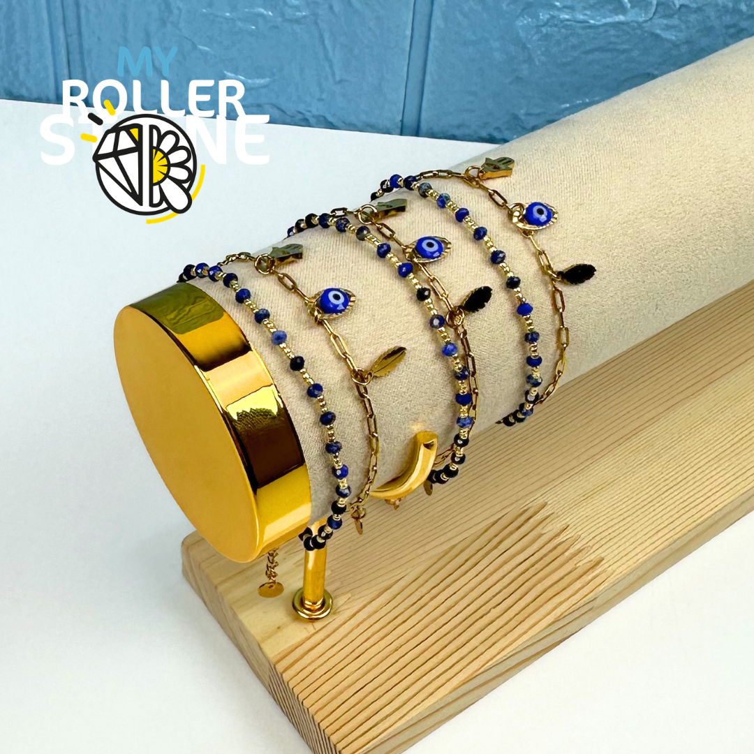 Bracelet Bohème Multi-Rangs en Pierres Naturelles
