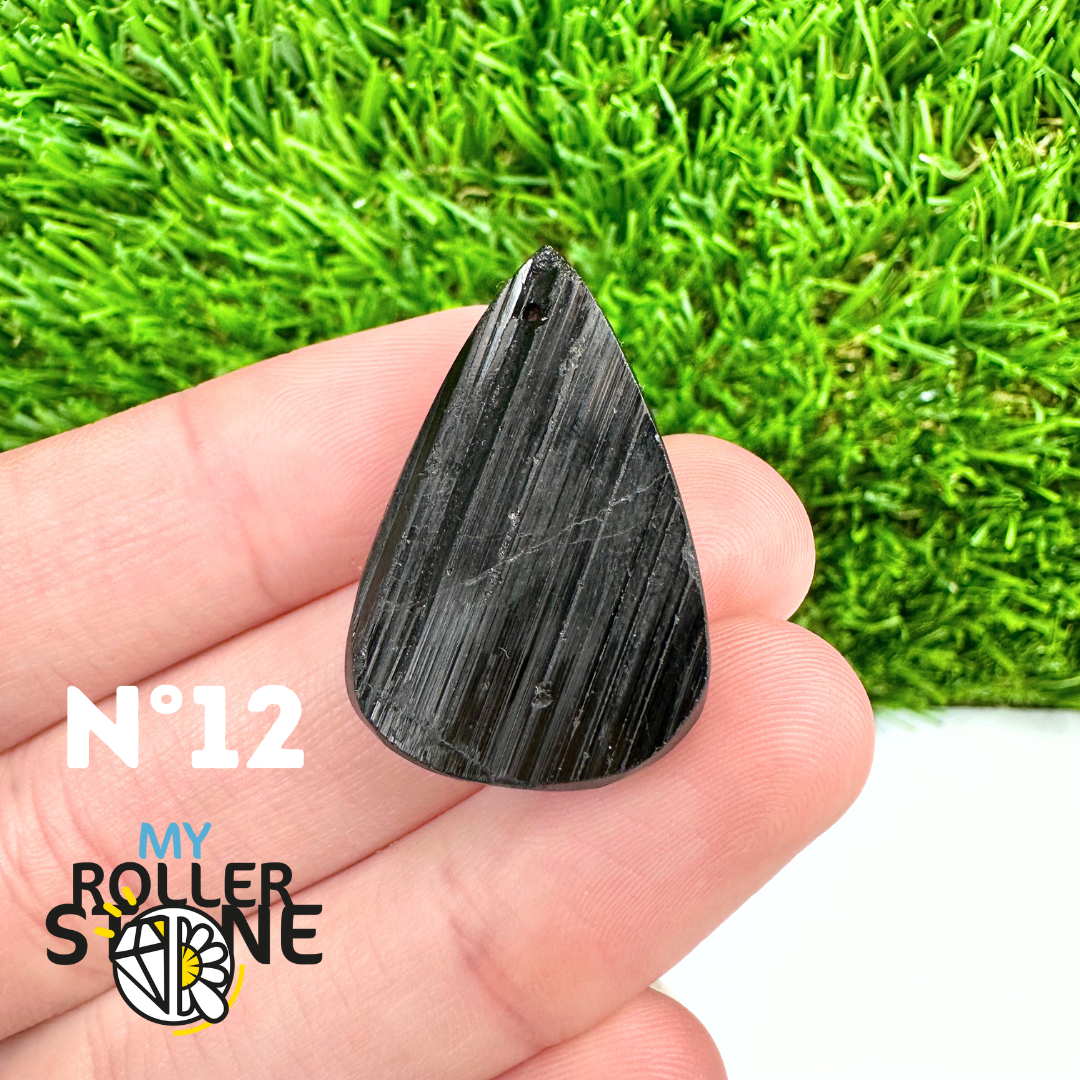 Pendentif Perce Tourmaline Noire 5A