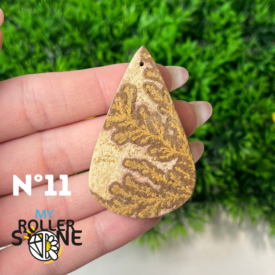 Pendentif Fossil dentritique 5A percé