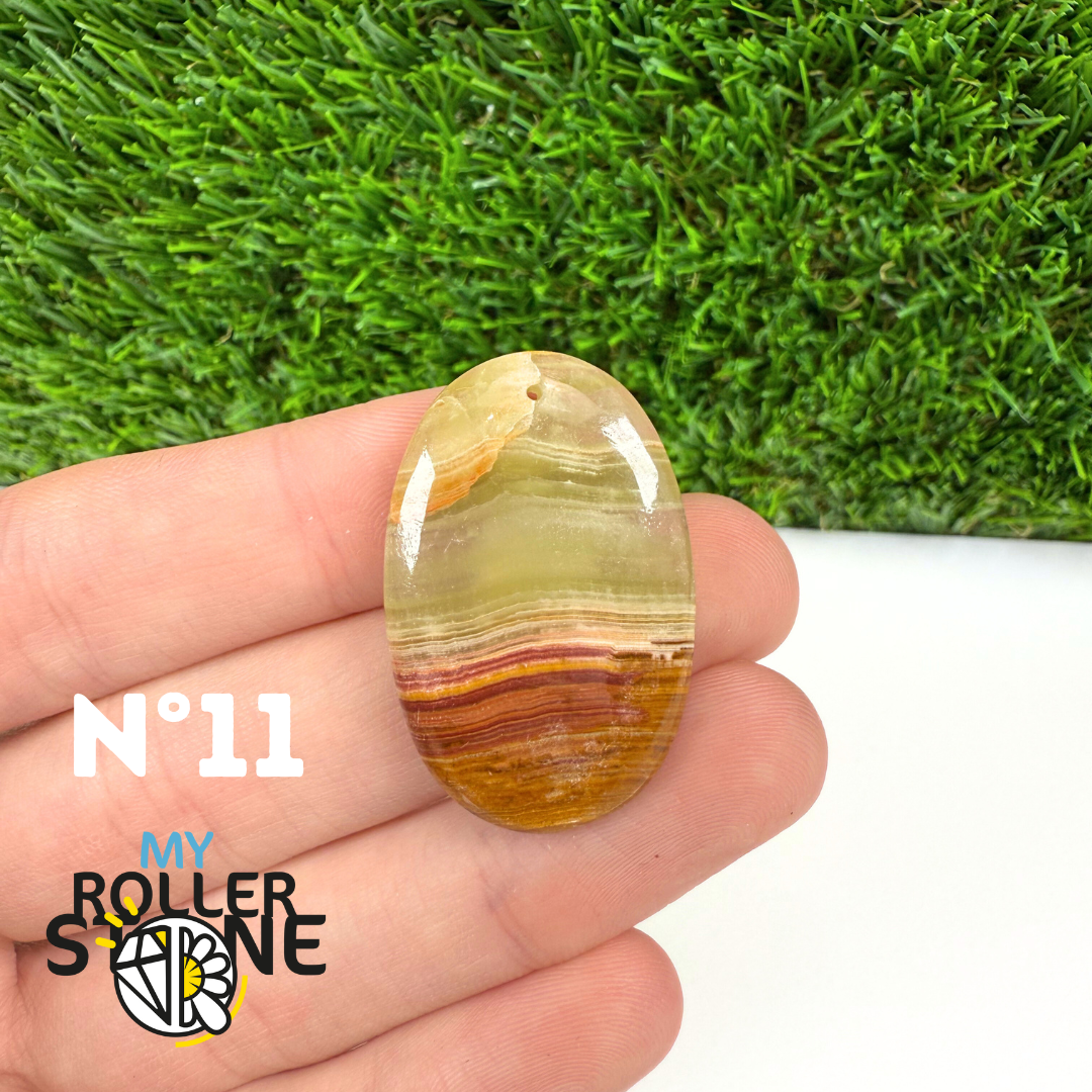 Pendentif Calcite Verte 5A Percé