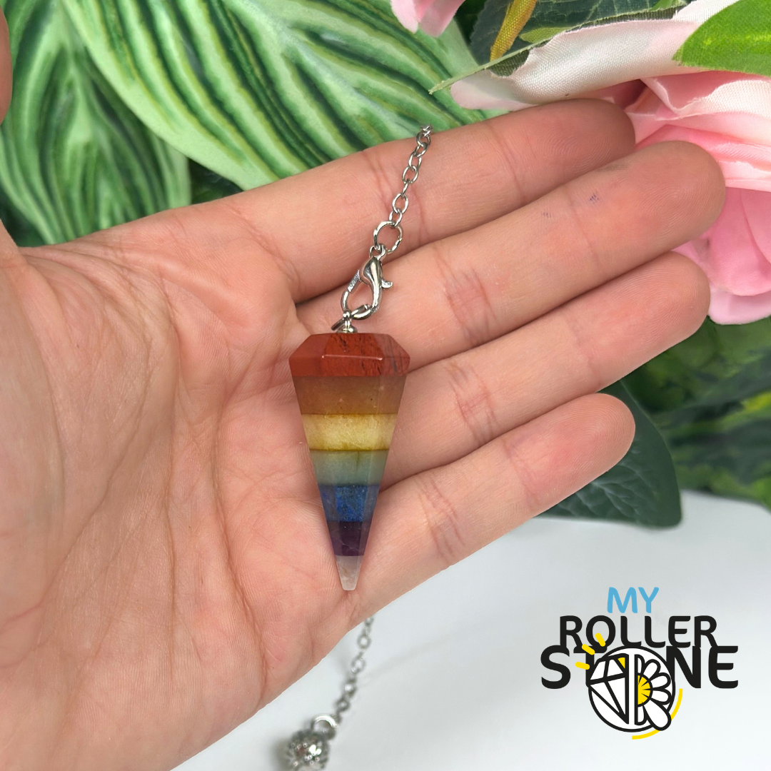 Pendule Divinatoire 7 Chakras en Laiton
