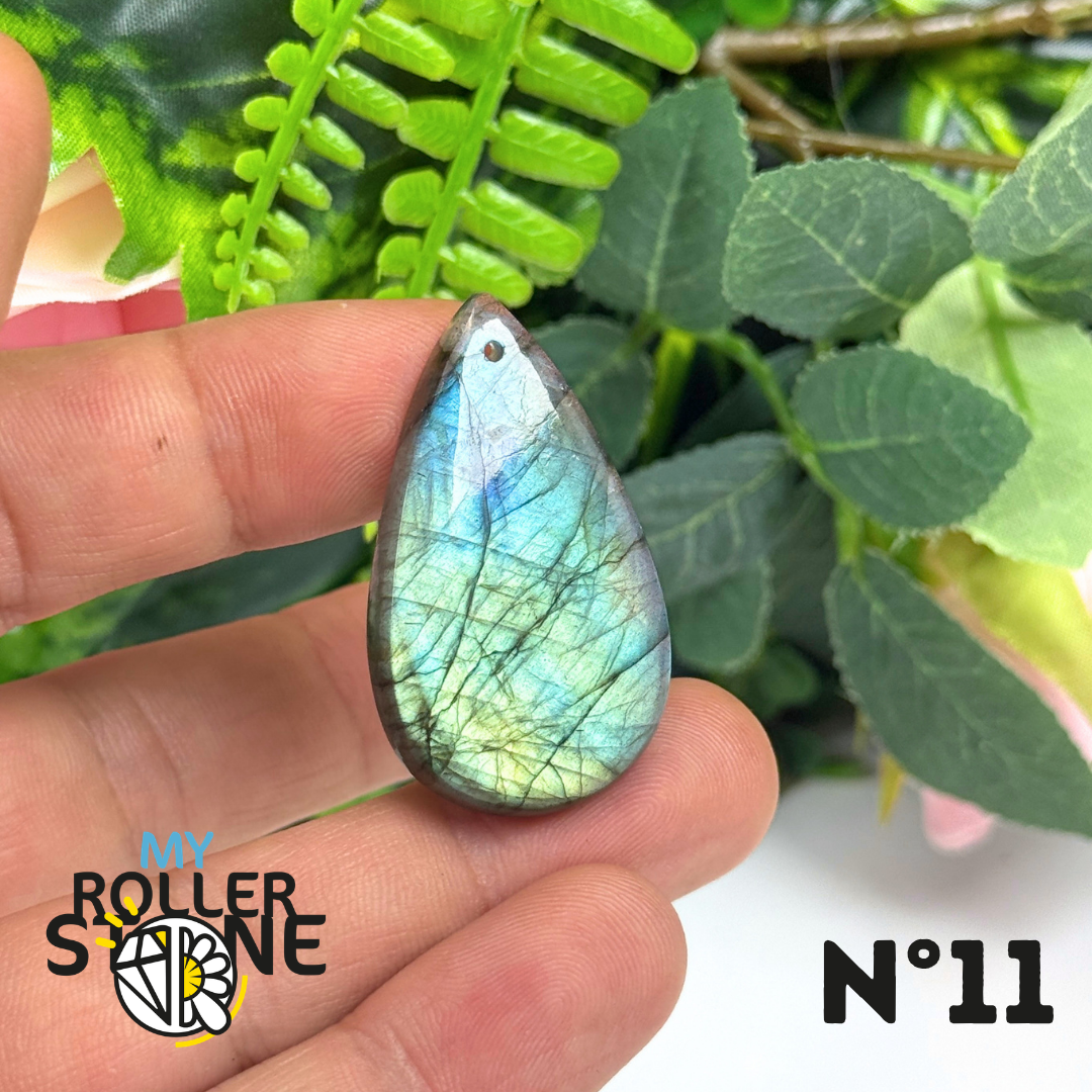 Pendentif Percé Labradorite Multi Fire 5A