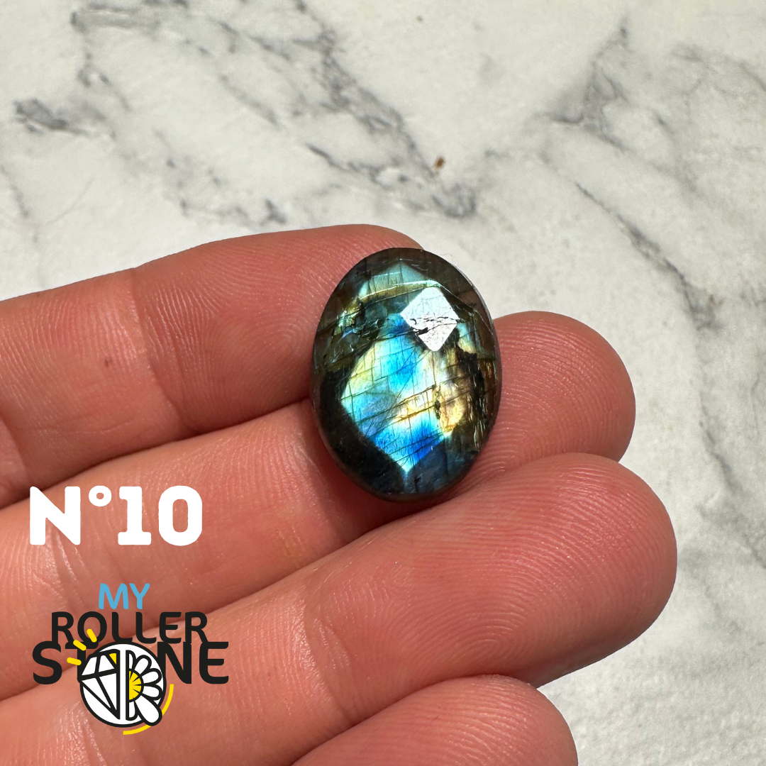 Cabochon Labradorite forme Libre Facettée