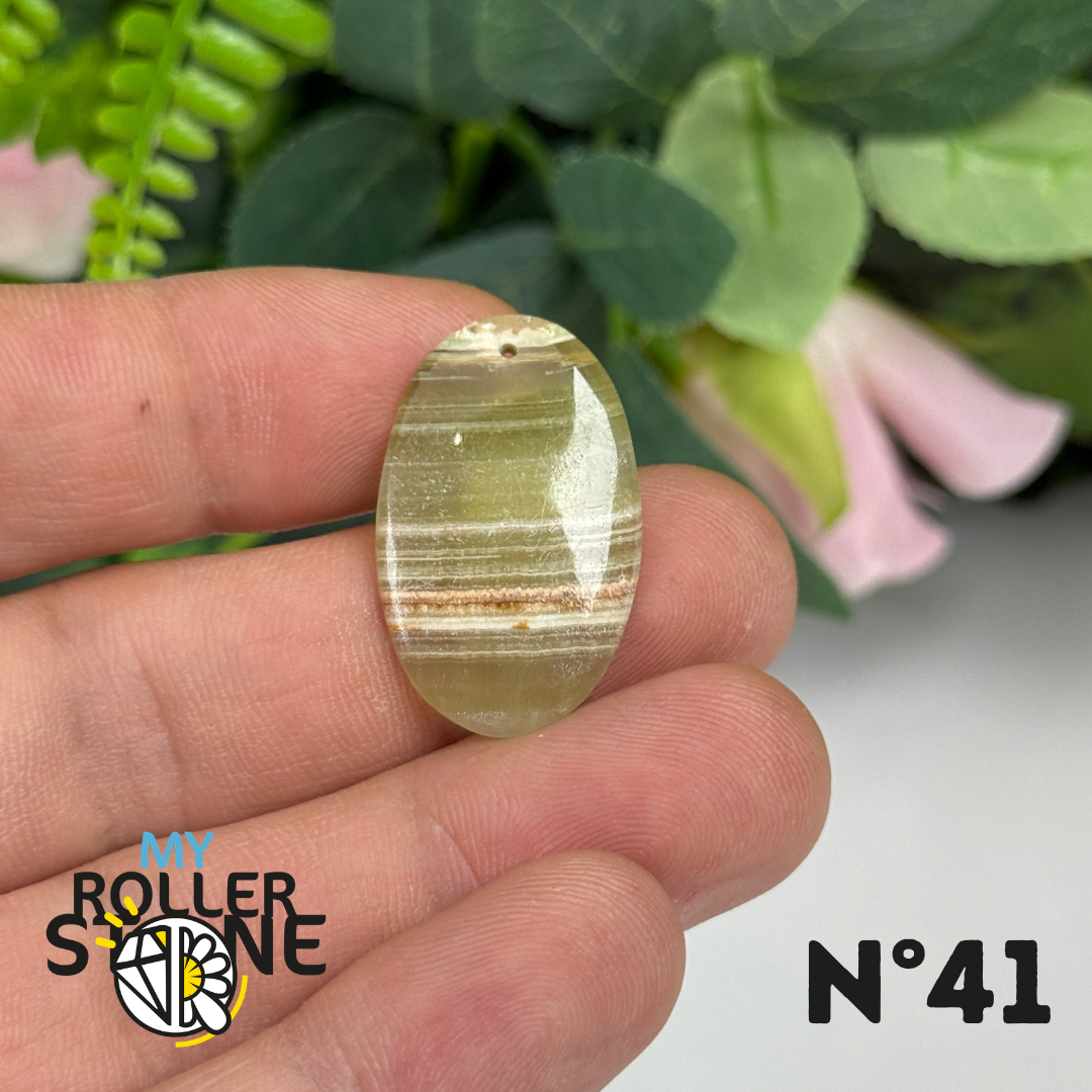 Pendentif Calcite Verte 5A Percé