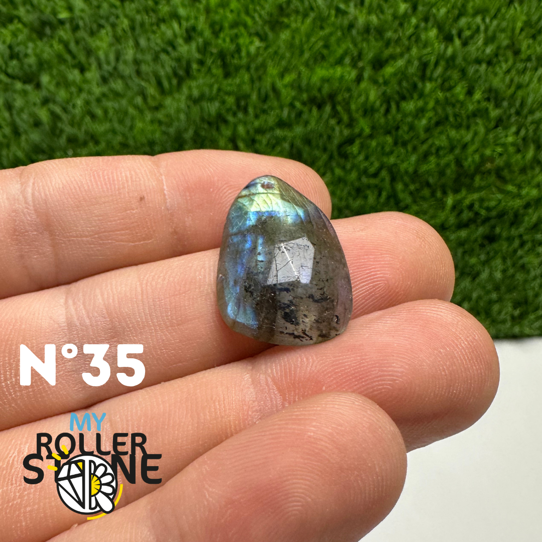 Cabochon Labradorite forme Libre Facettée