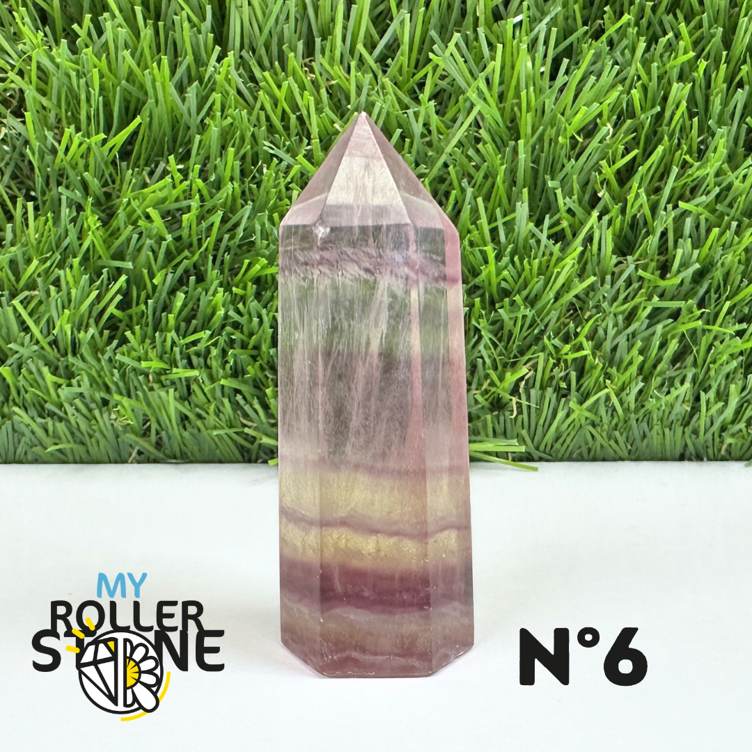 Pointes Pierre Fluorite Arc-en-Ciel Pastel