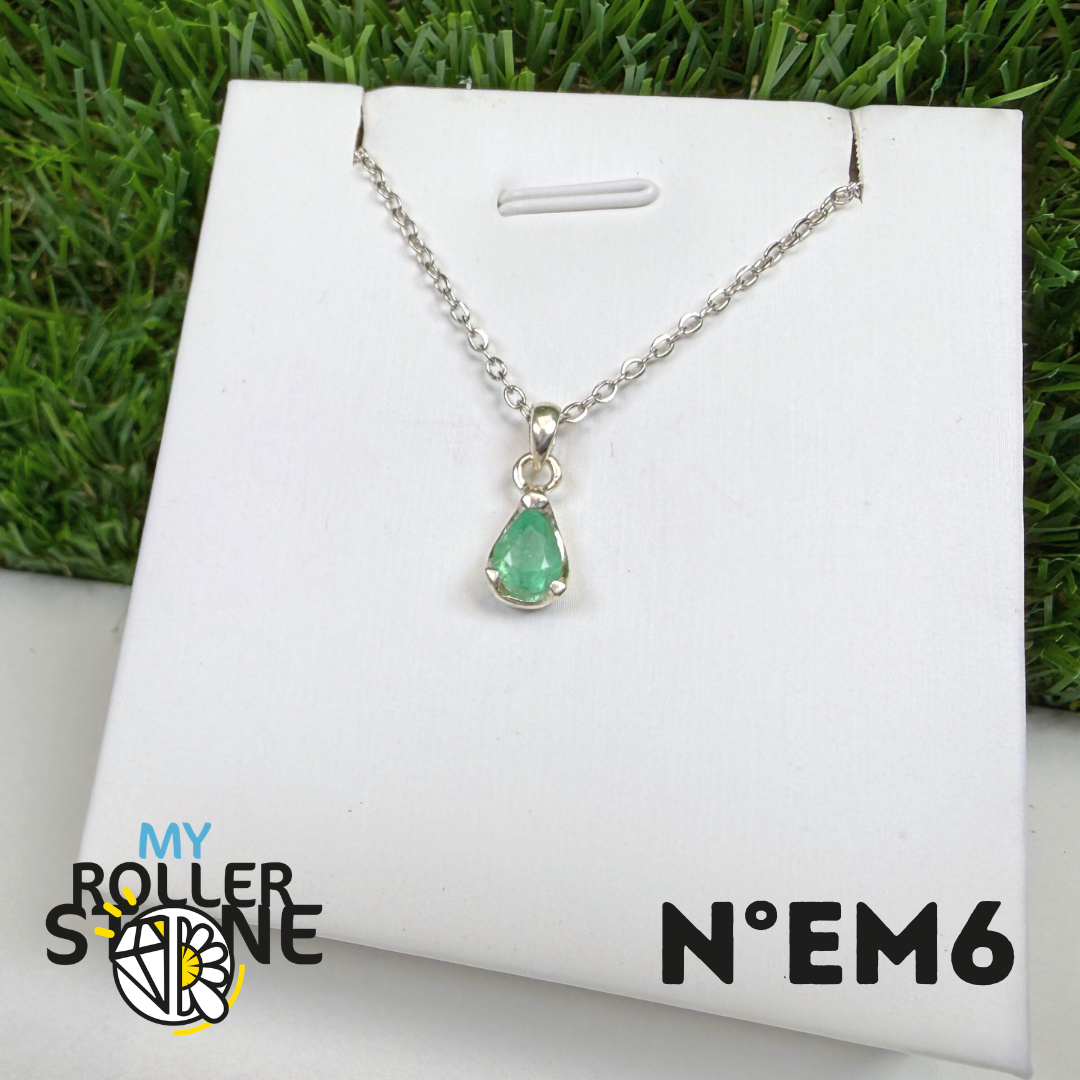 Pendentif Émeraude du Brésil Argent 925 #EM6
