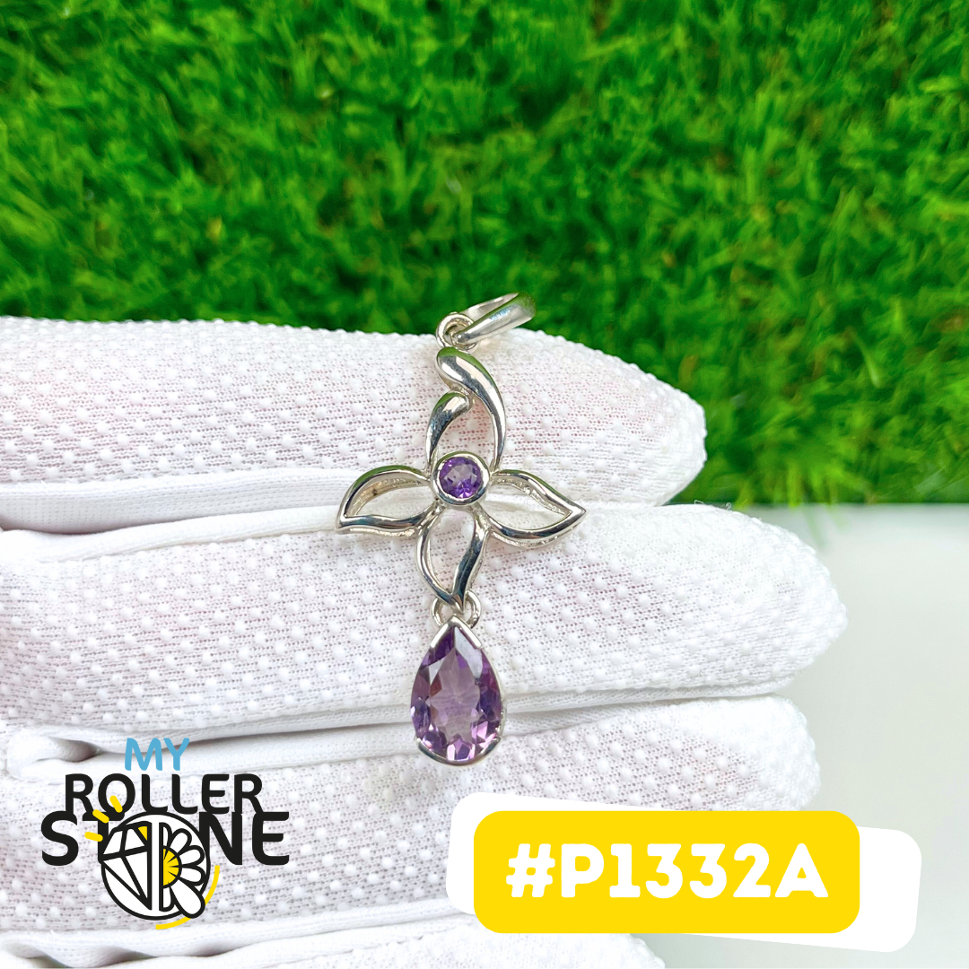 Pendentif Argent 925 Améthyste #P1332A
