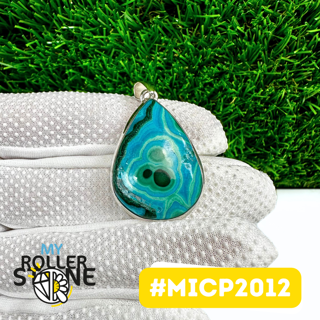 Pendentif Malachite Chrysocolle Argent 925 (MICP2012)