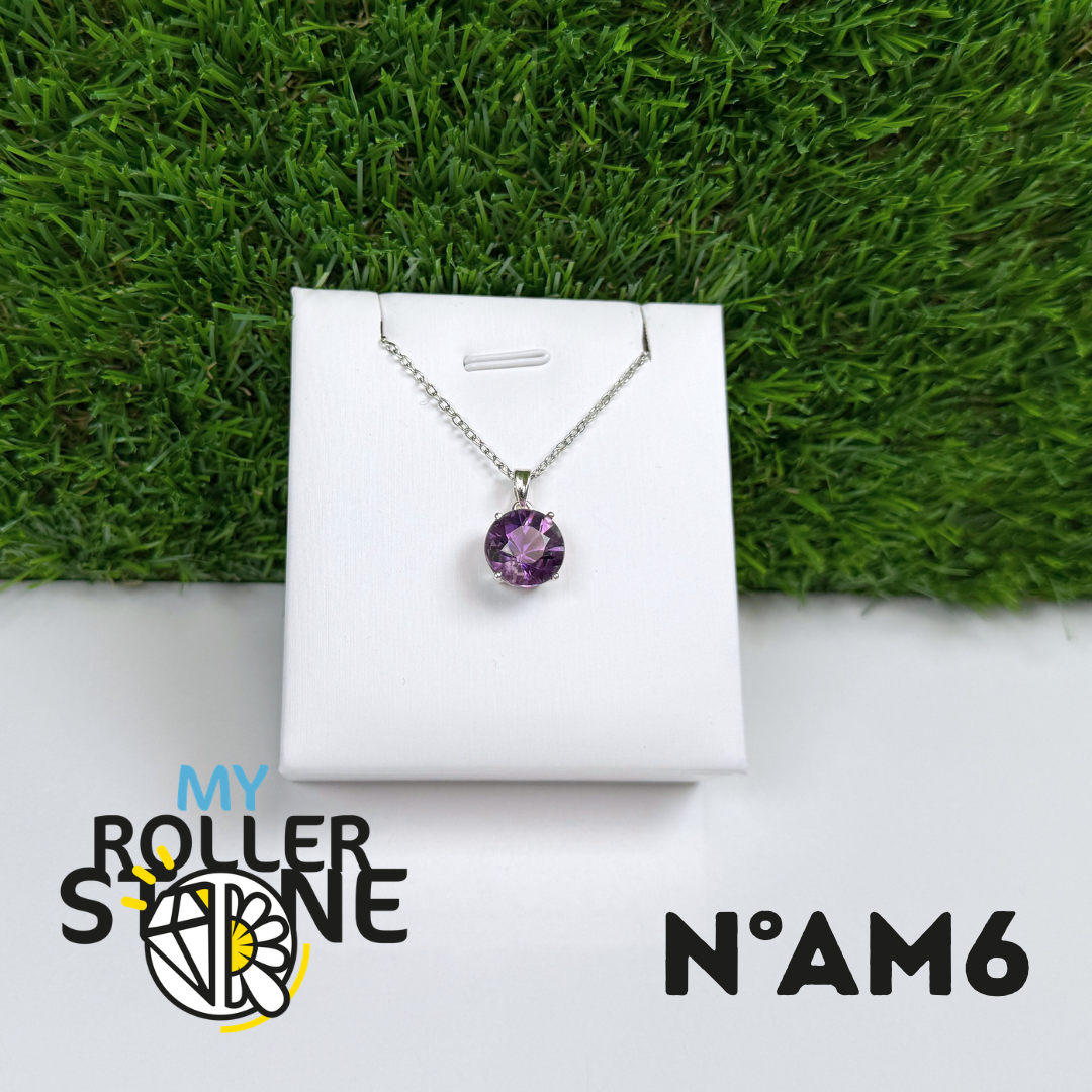Pendentif Améthyste Facettée Du Brésil (BAIA) #AM6