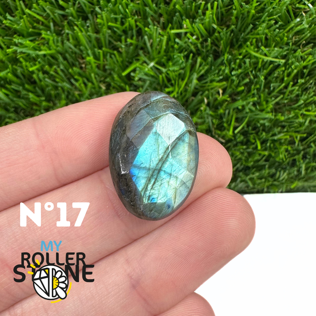 Cabochon Labradorite forme Libre Facettée 5A