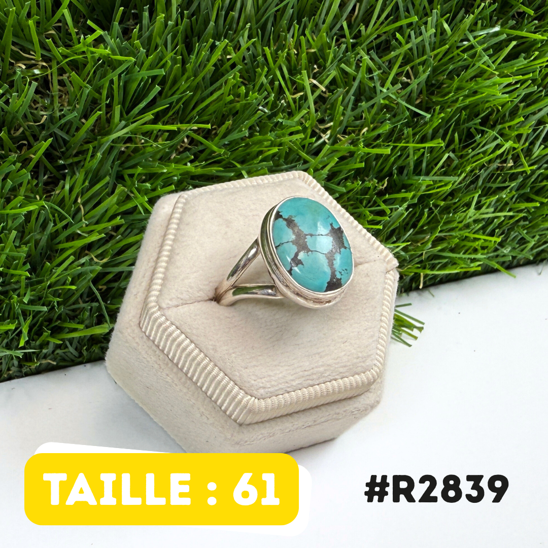 Bague Turquoise Tibétaine #R2839