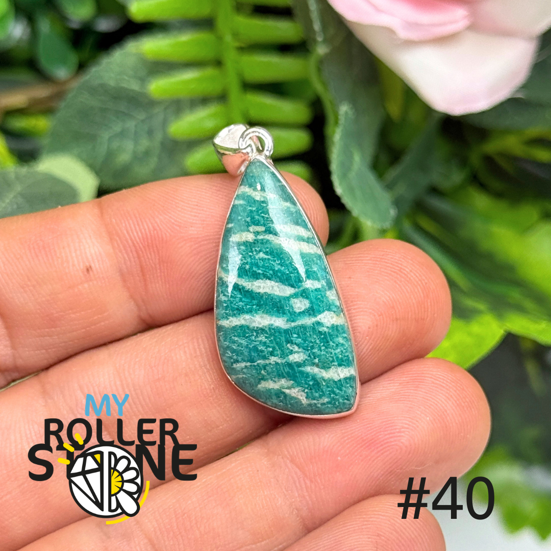 Pendentif argent amazonite #ZP40