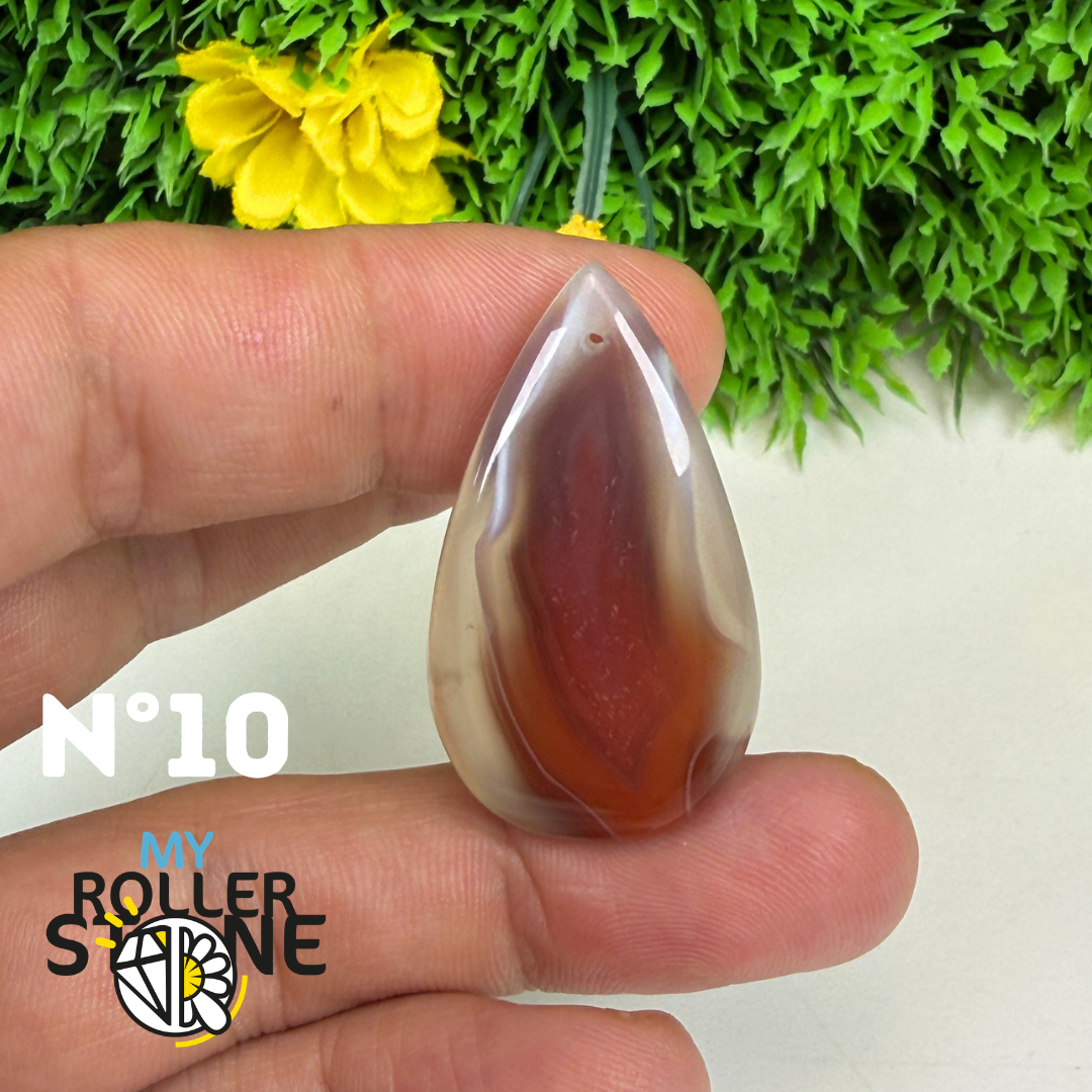 Pendentif percé Agate du Botswana 5A