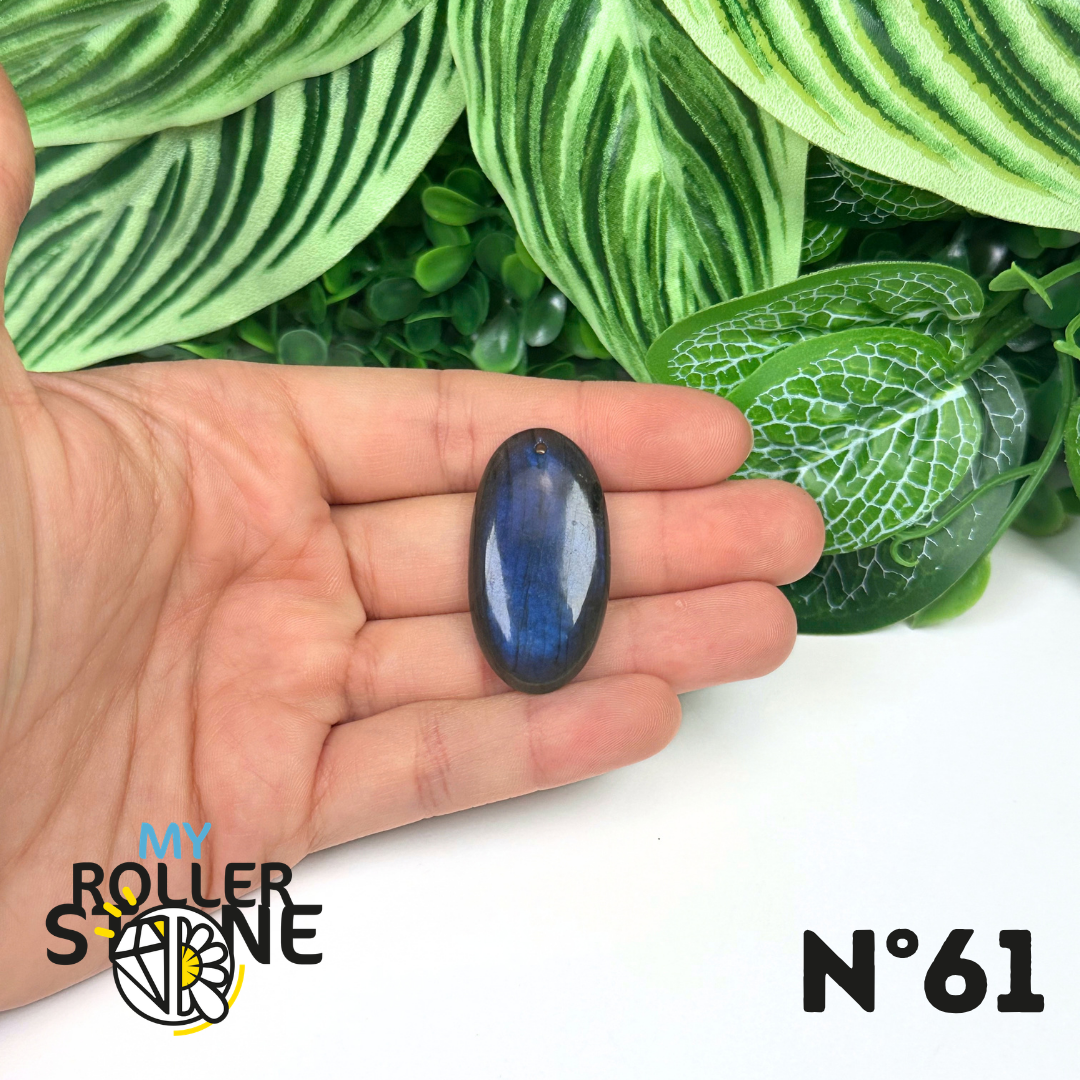 Pendentif Labradorite blue fire percé 5A