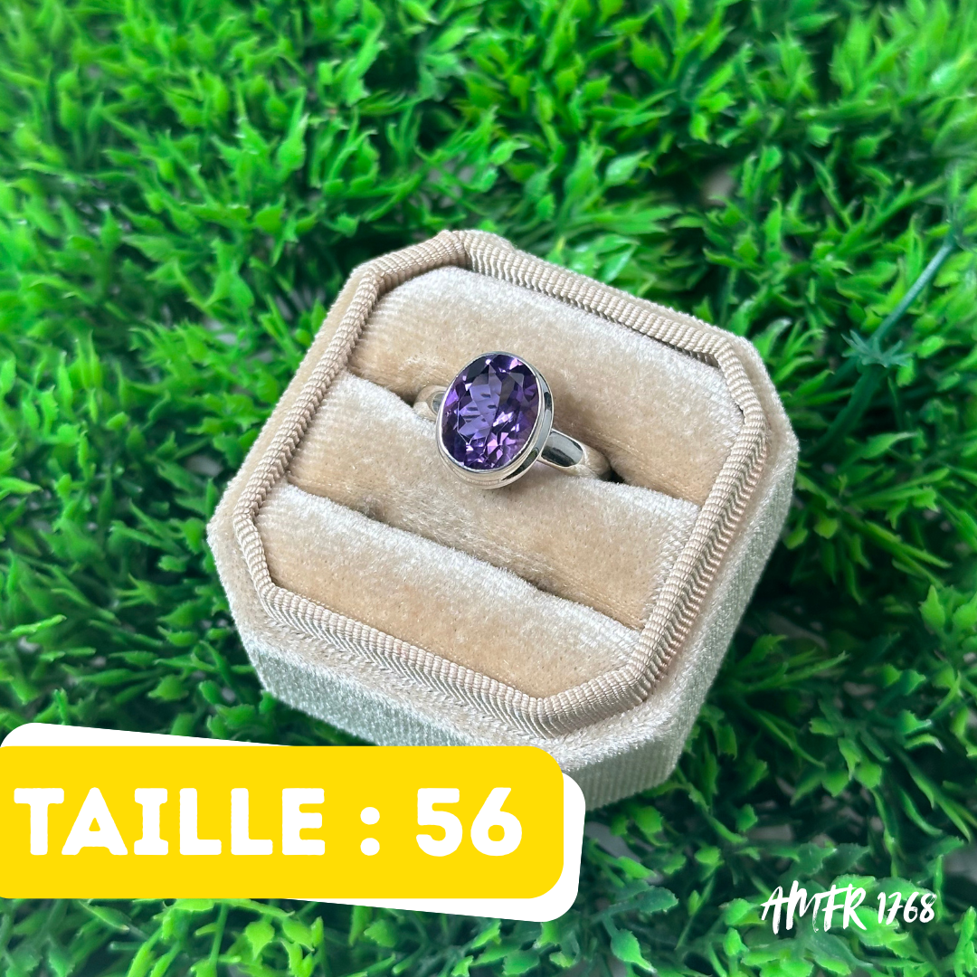 Bague Argent 925 Améthyste #AMFR 1768