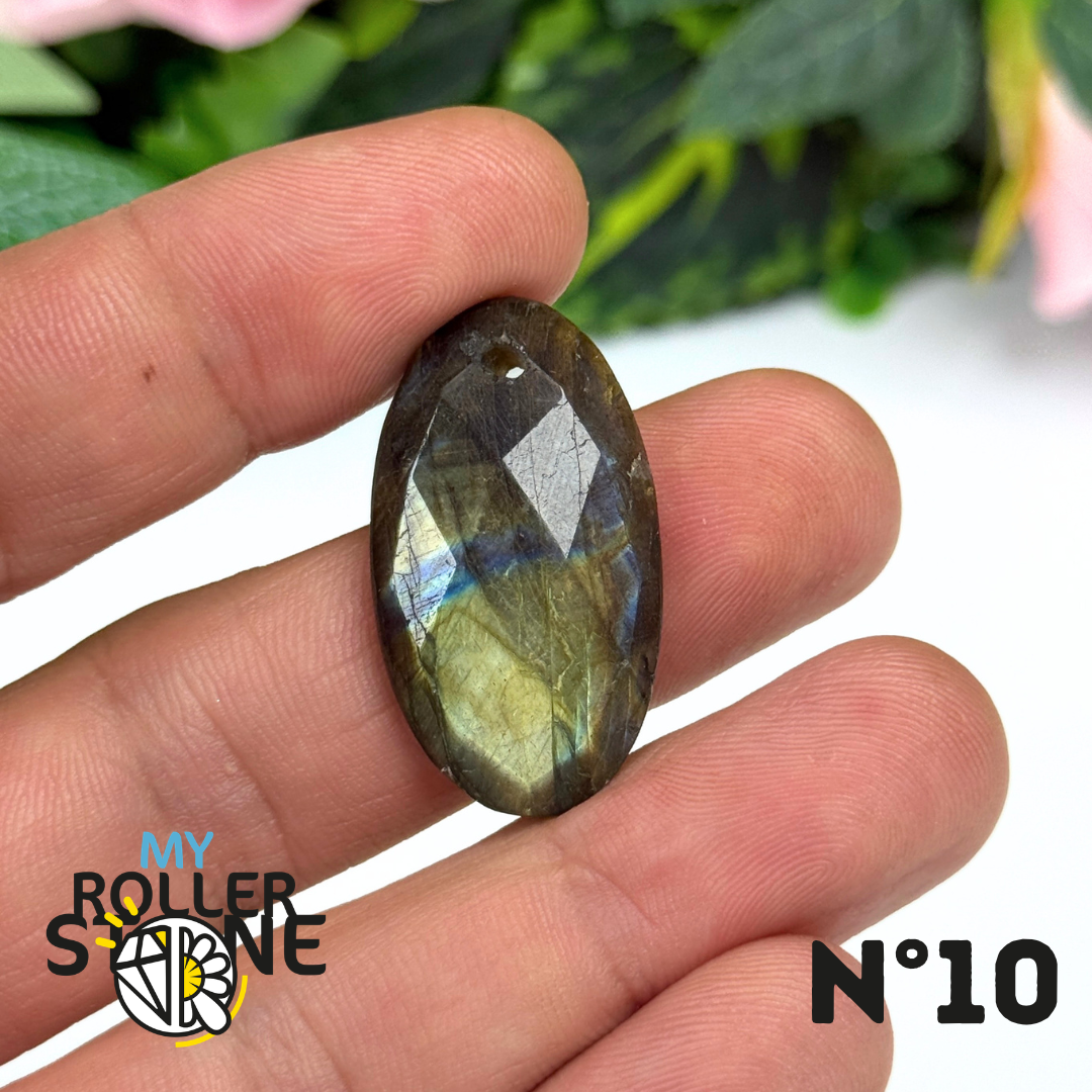Pendentifs Labradorite Facettée Multi fire 5A