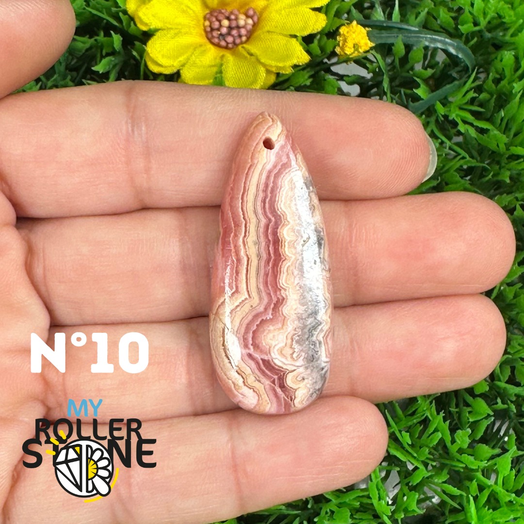 Pendentif Percé Rhodochrosite