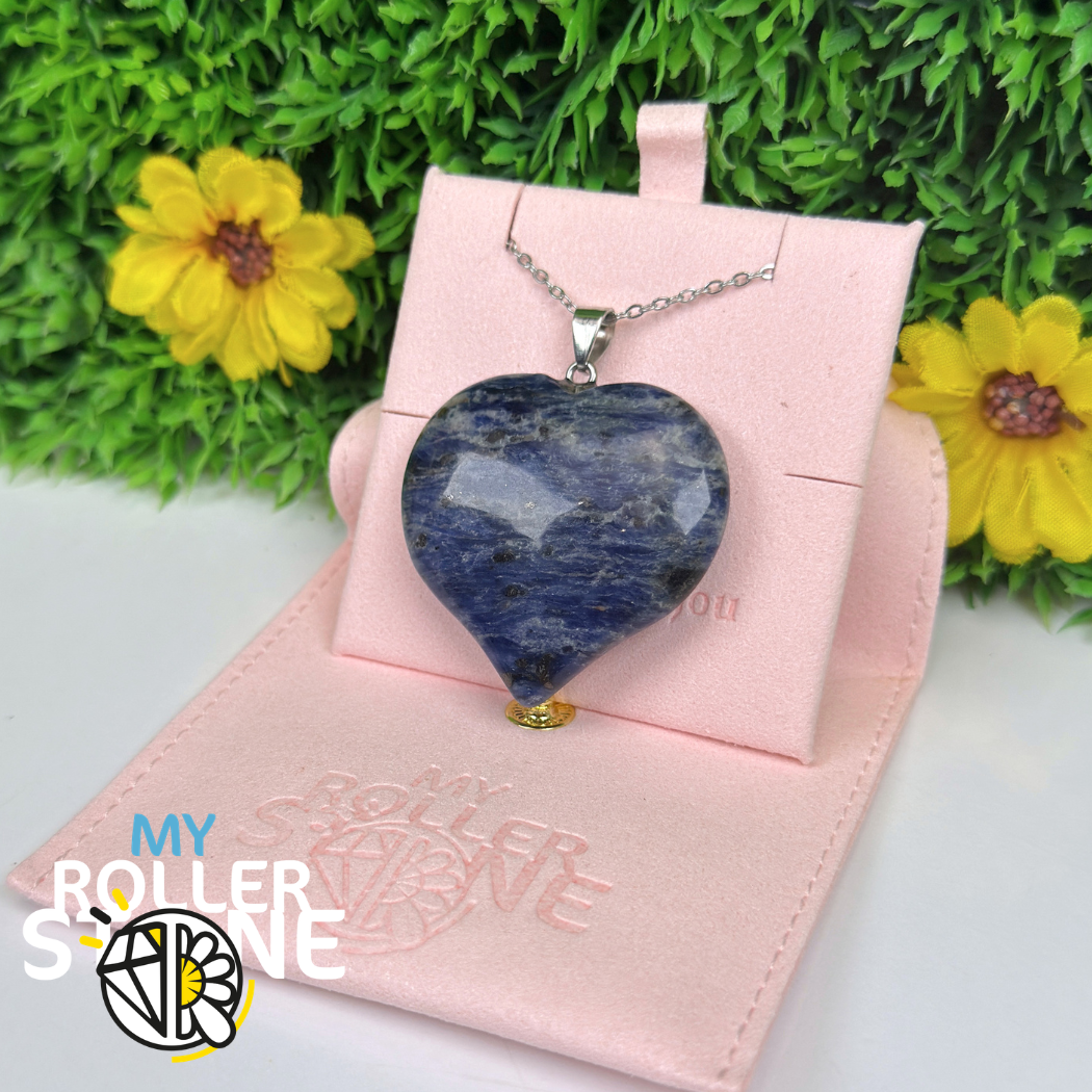 Pendentif Grand Coeur sodalite