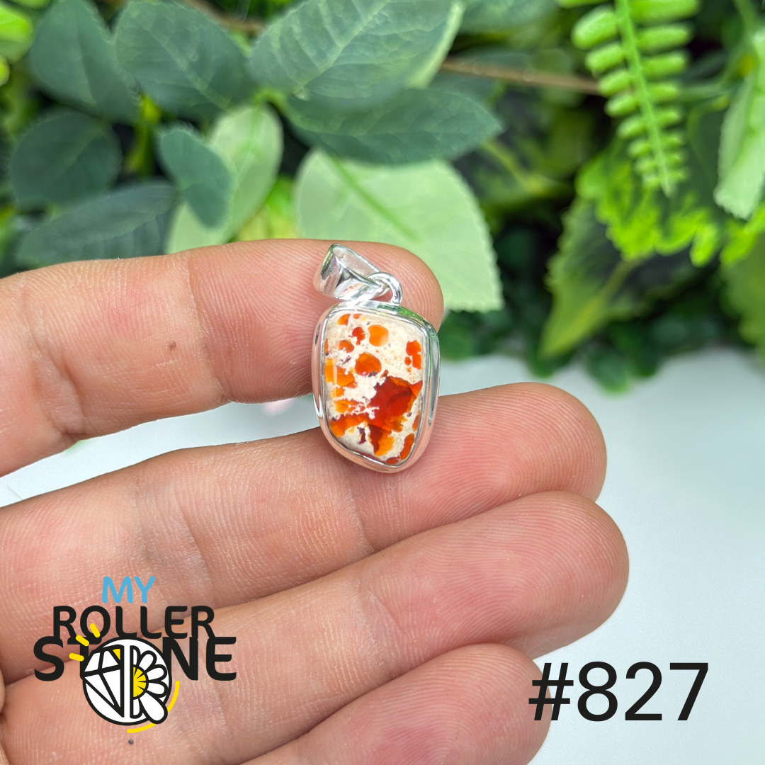 Pendentif argent 925 opale mexicaine #P827
