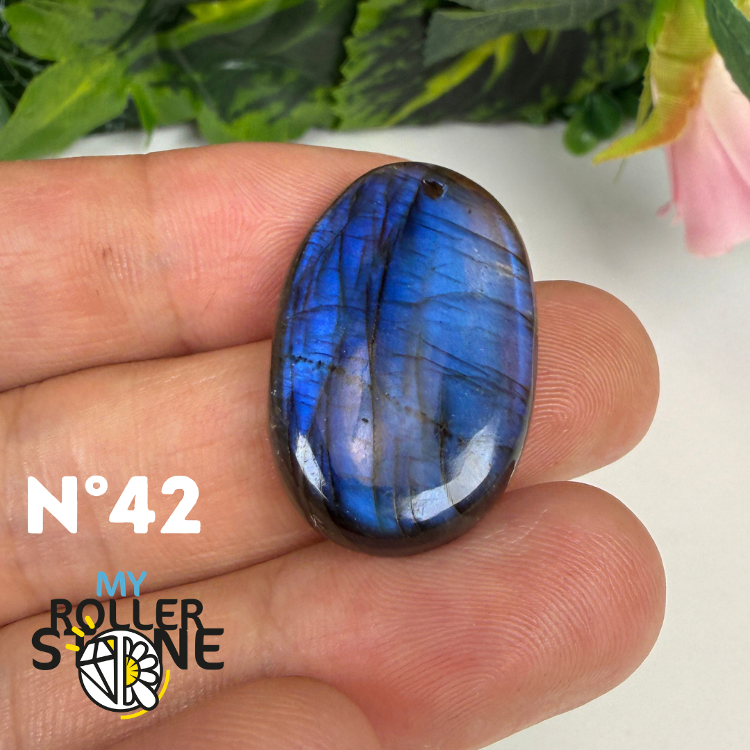 Pendentif Labradorite blue fire percé 5A
