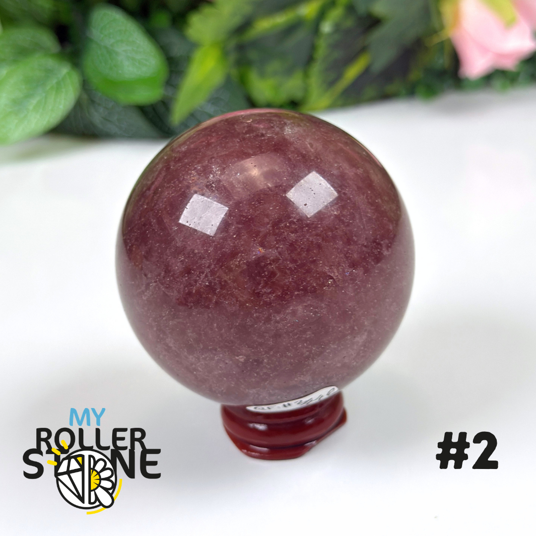 Sphère en Quartz fraise