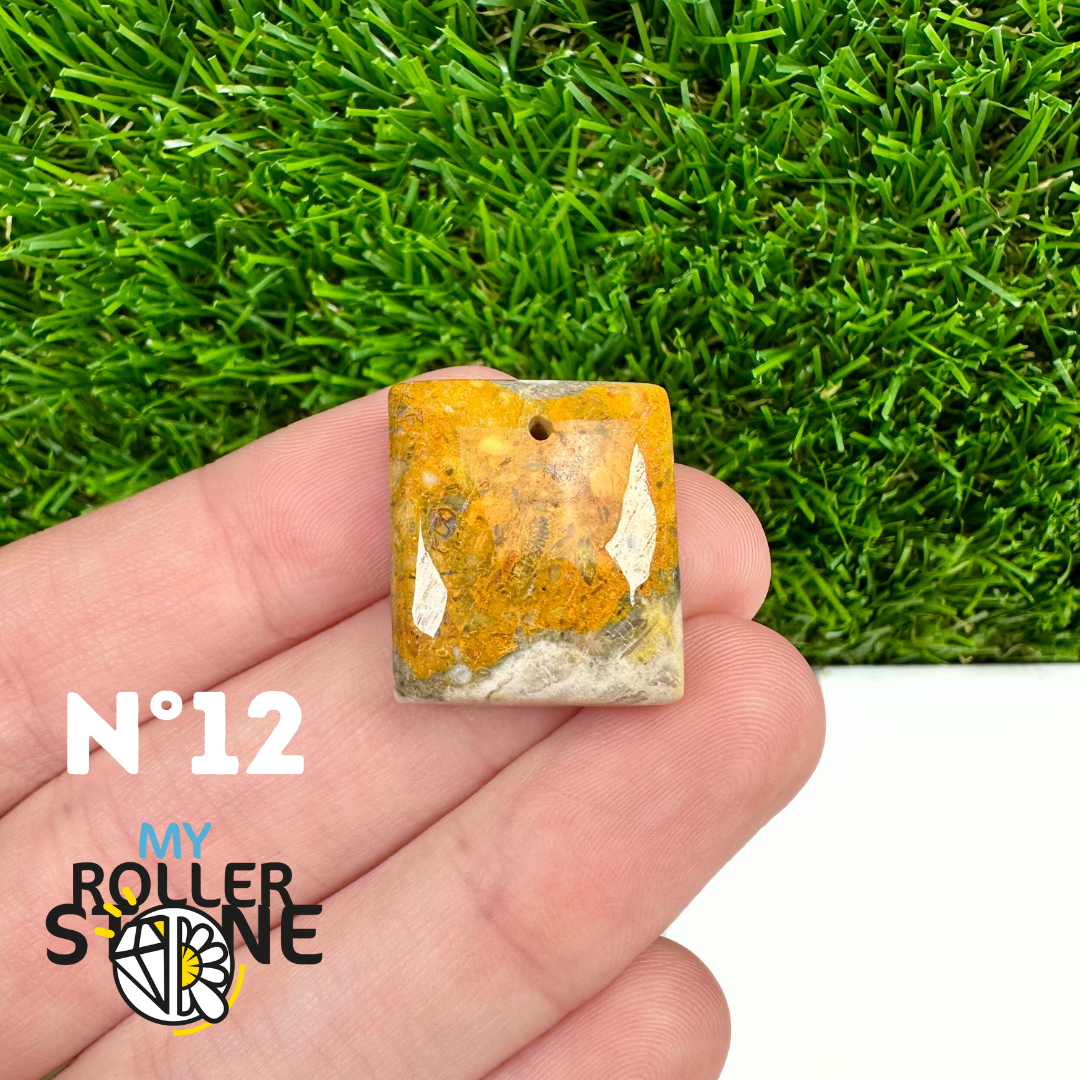 Pendentif Jaspe Bumblebee Néo 5A Percé