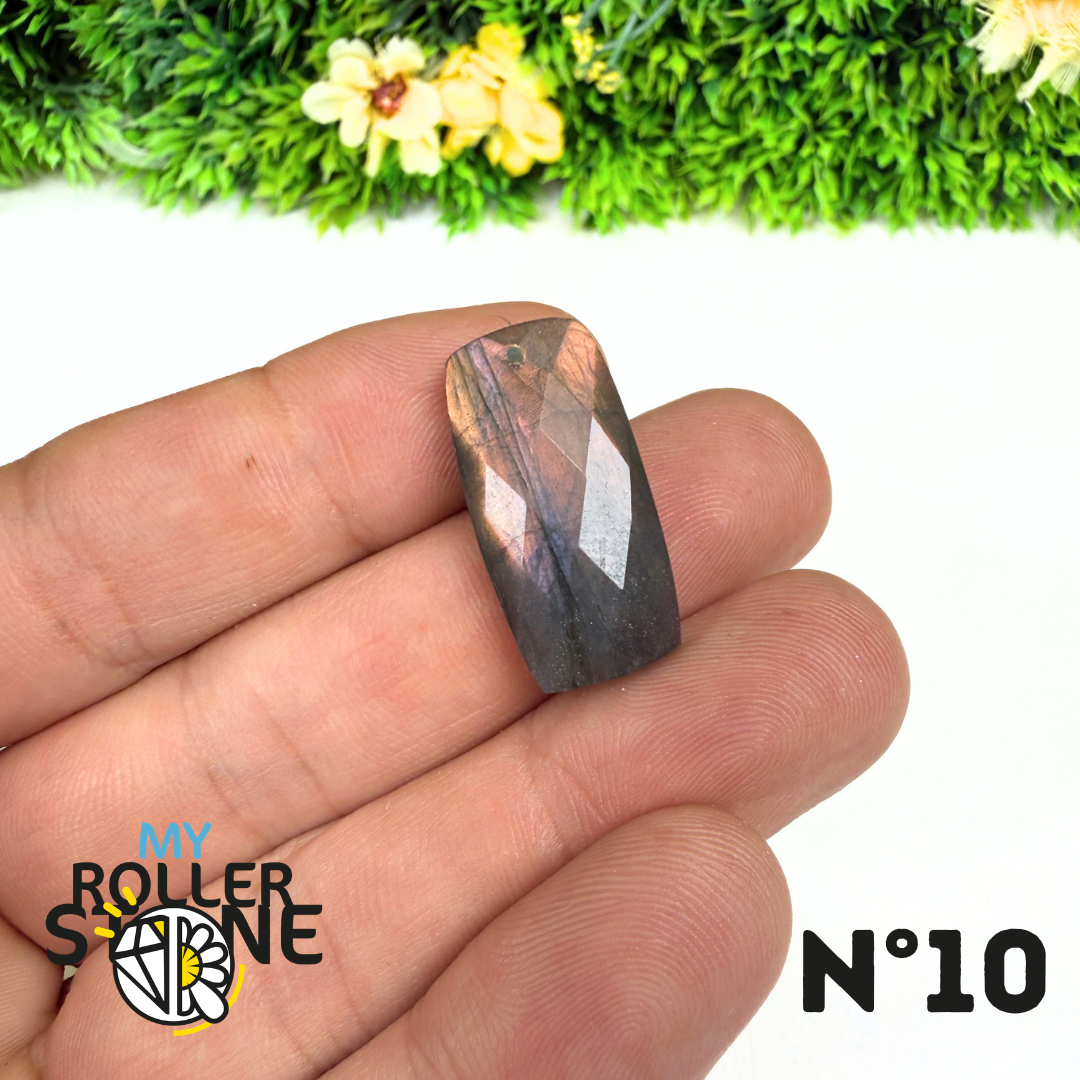 Pendentif Percé Spectrolite Violette